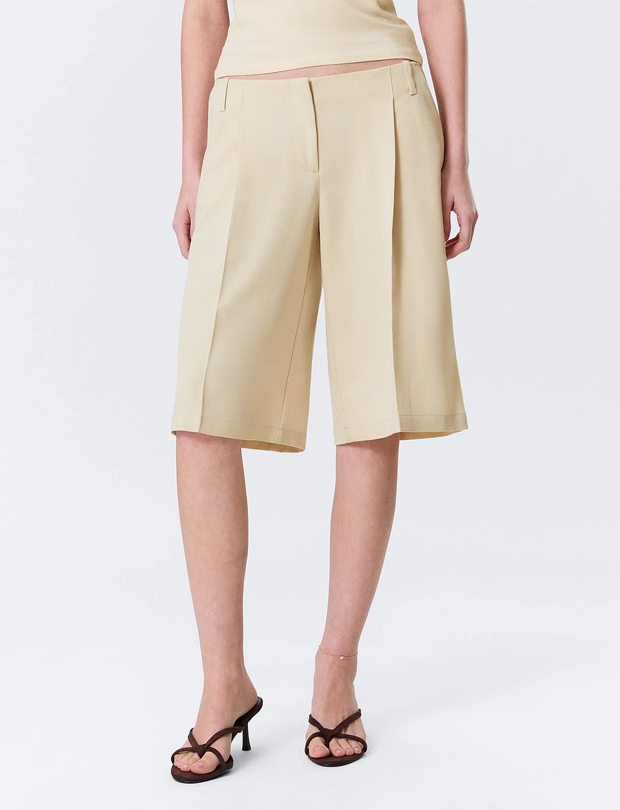 Monki - Wide jorts - bermudas - beige dusty light - 3
