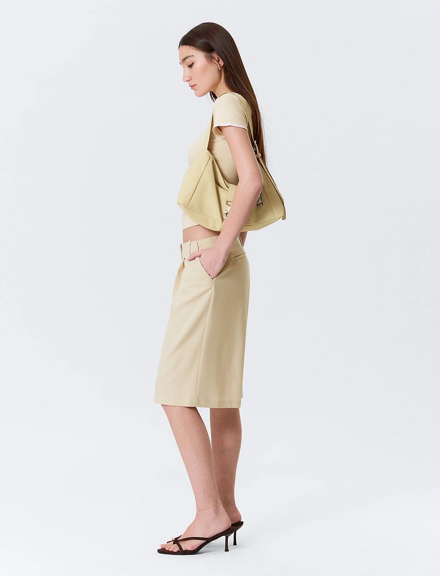 Monki - Wide jorts - bermudas - beige dusty light - 4