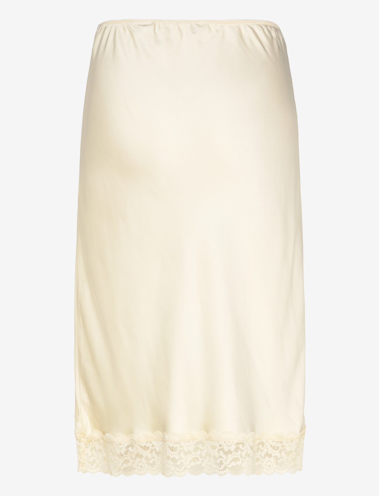 Monki - Satin Lace Midi Skirt - satinröcke - beige dusty light - 1