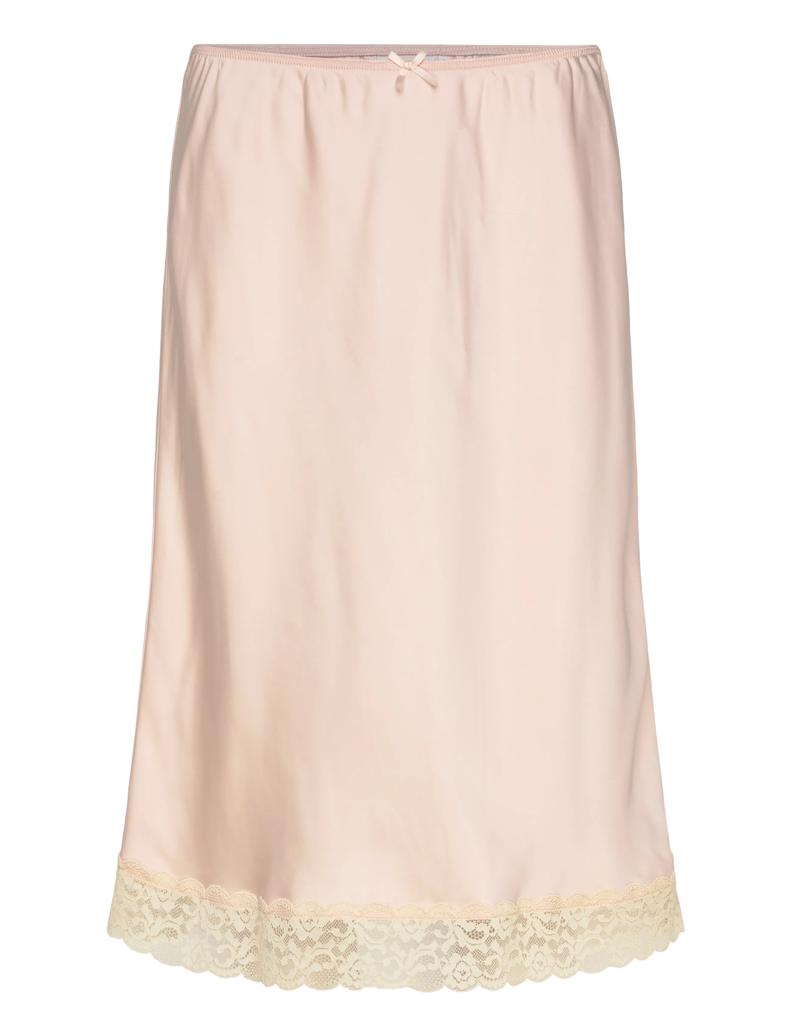 Monki Satin Lace Midi Skirt - Erbjudanden - ORANGE DUSTY LIGHT / pink/rose