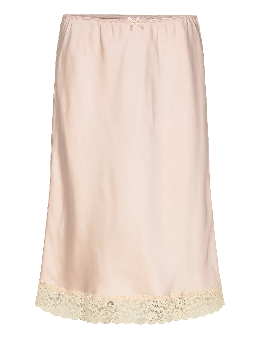 Monki - Satin Lace Mid Skirt - satijnen rokken - orange dusty light - 1