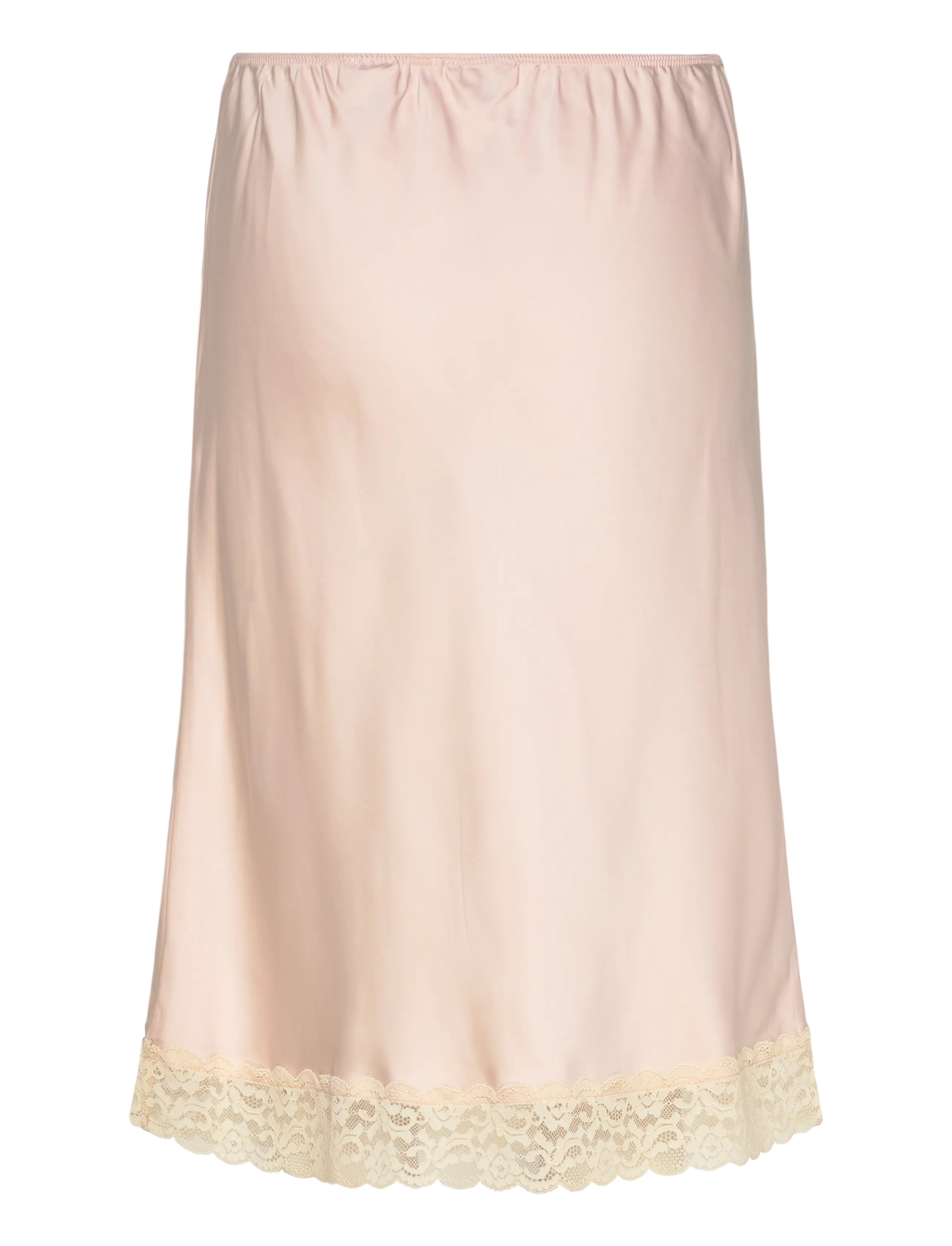 Monki - Satin Lace Midi Skirt - satin skirts - orange dusty light - 2
