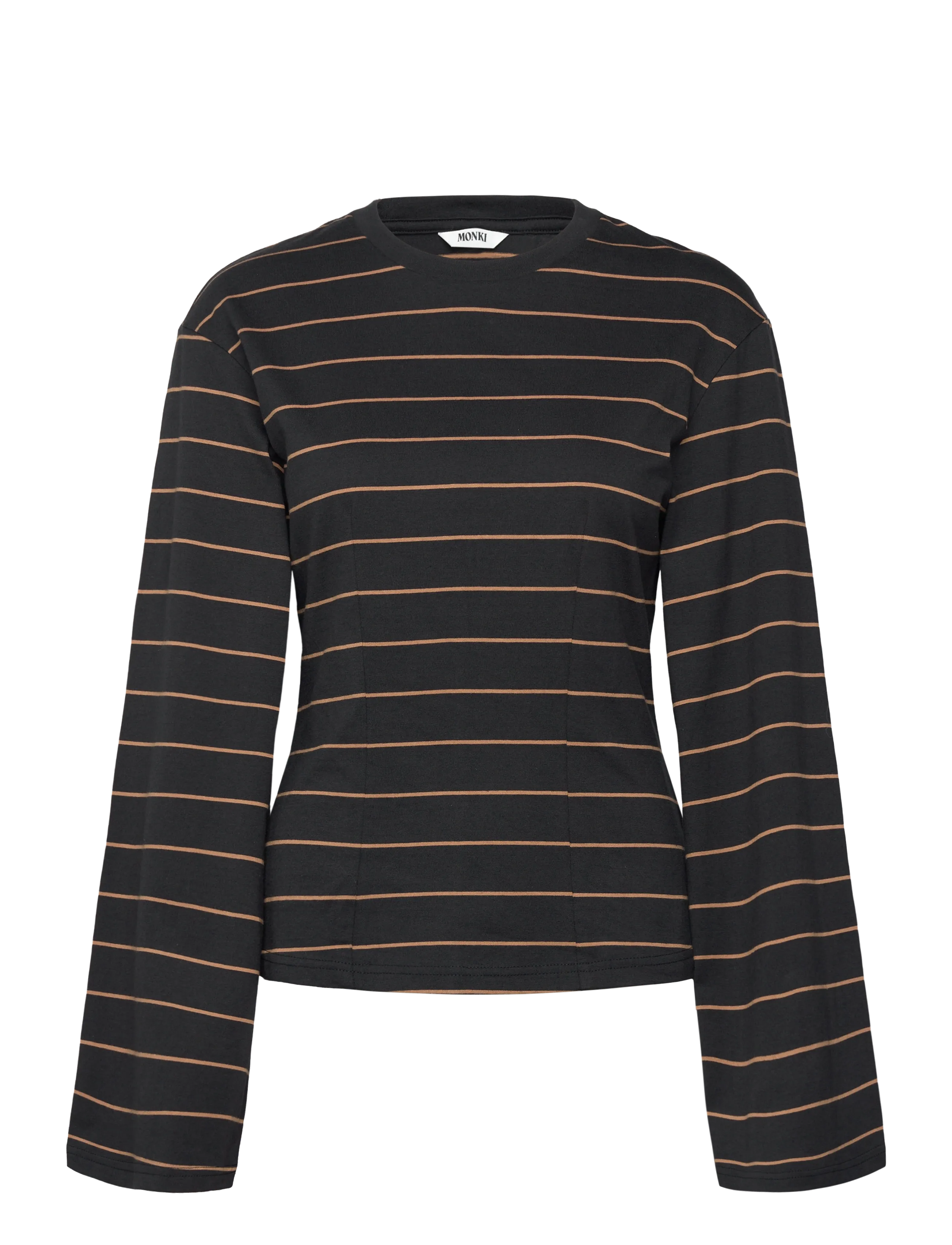 Fitted Long-Sleeved Top - BLACK DARK