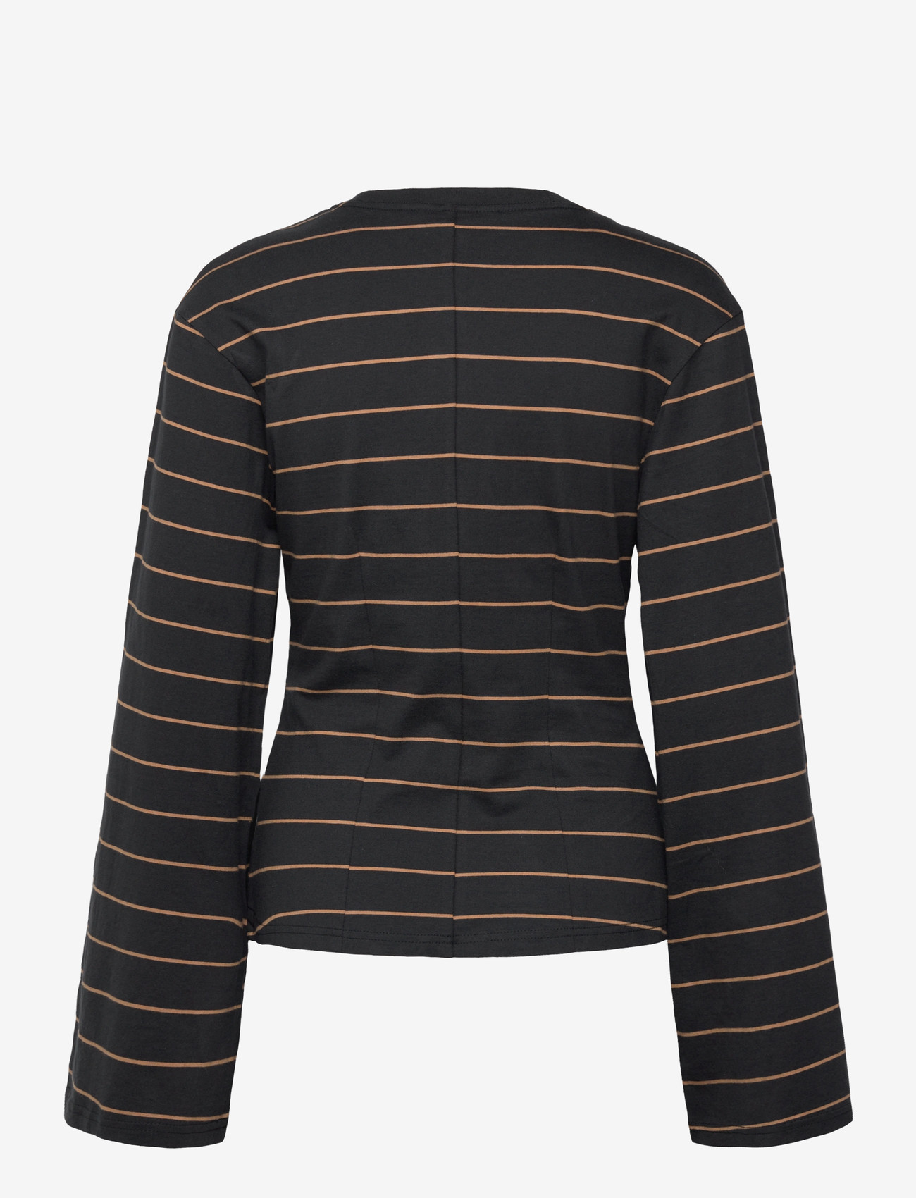 Monki - Fitted Long-Sleeved Top - long-sleeved tops - black dark - 1