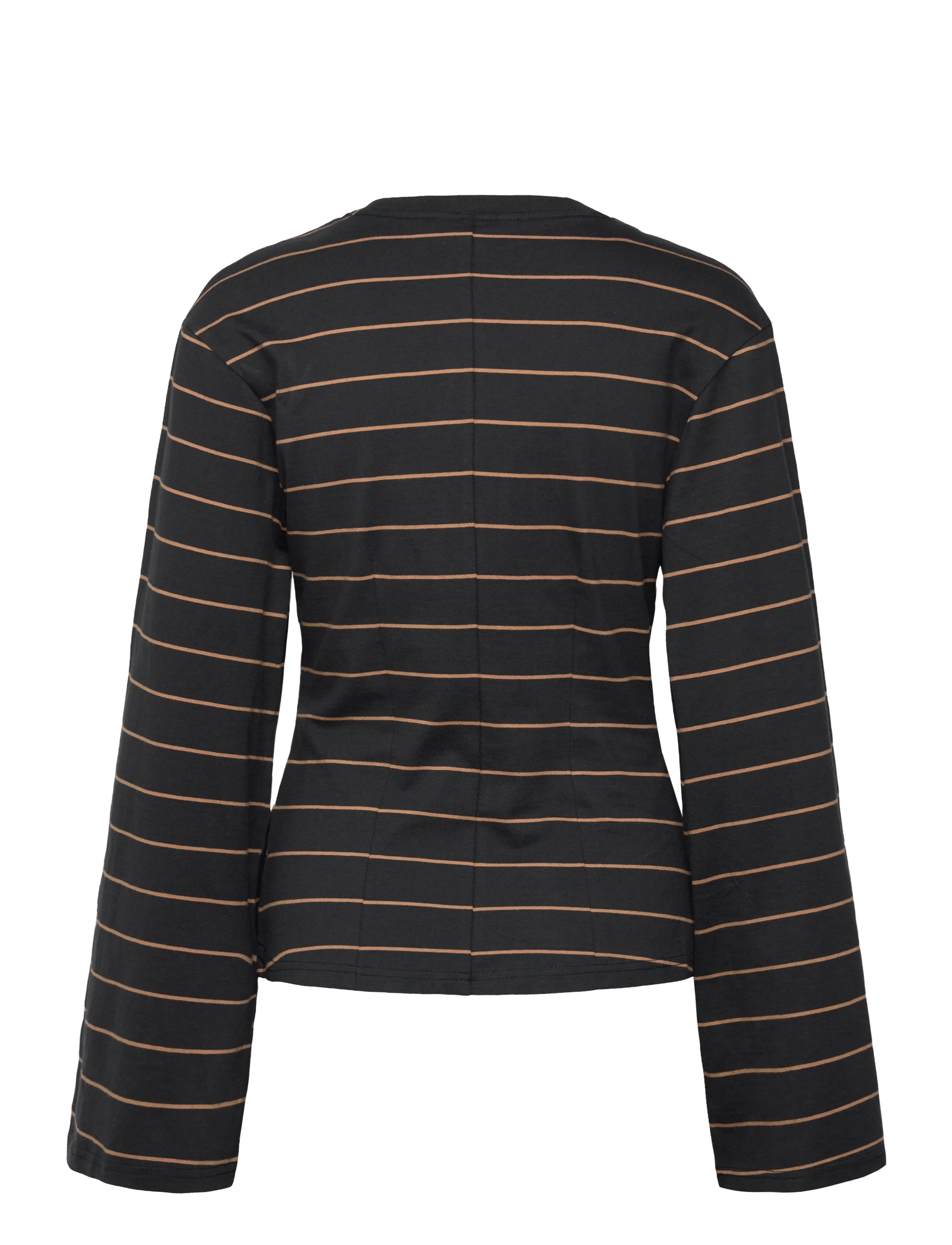 Monki - Fitted Long-Sleeved Top - pikkade varrukatega alussärgid - black dark - 1