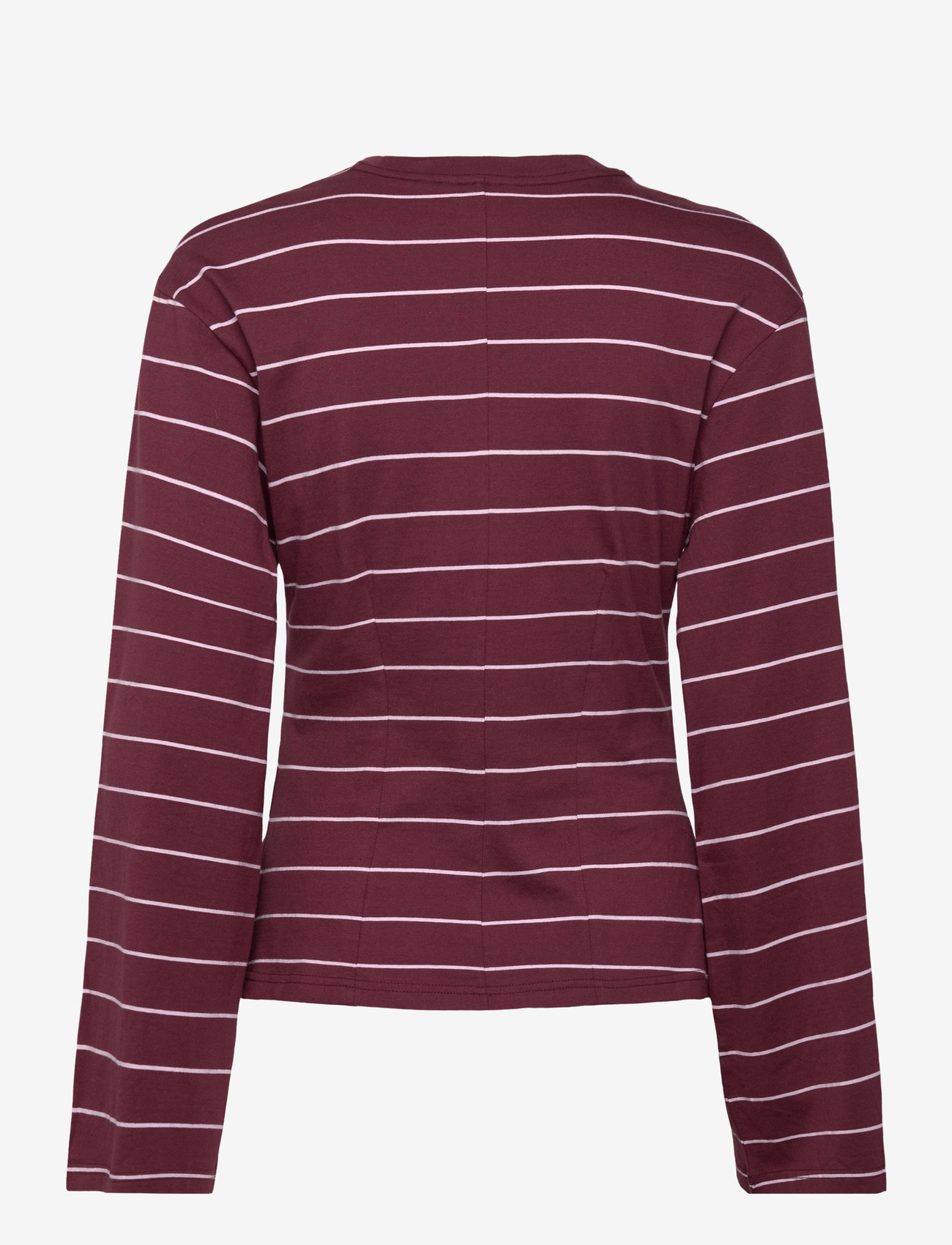 Monki - Fitted Long-Sleeved Top - långärmade toppar - red dark - 1