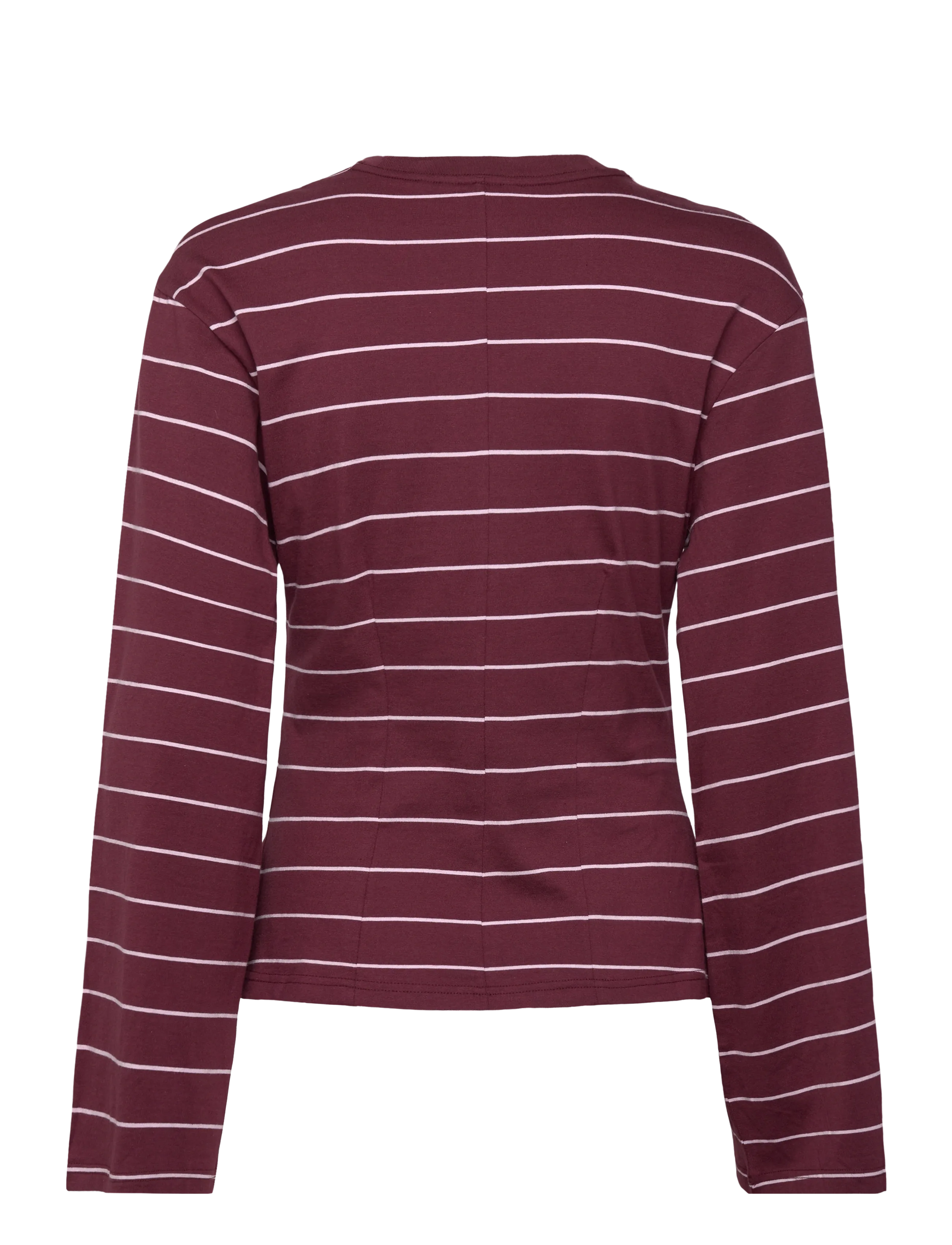 Monki - Fitted Long-Sleeved Top - pikkade varrukatega alussärgid - red dark - 1
