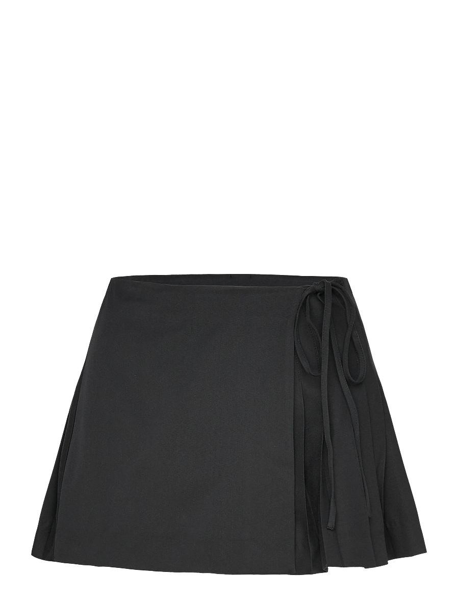Monki - Lace wrap skirt - wrap skirts - black dark - 1