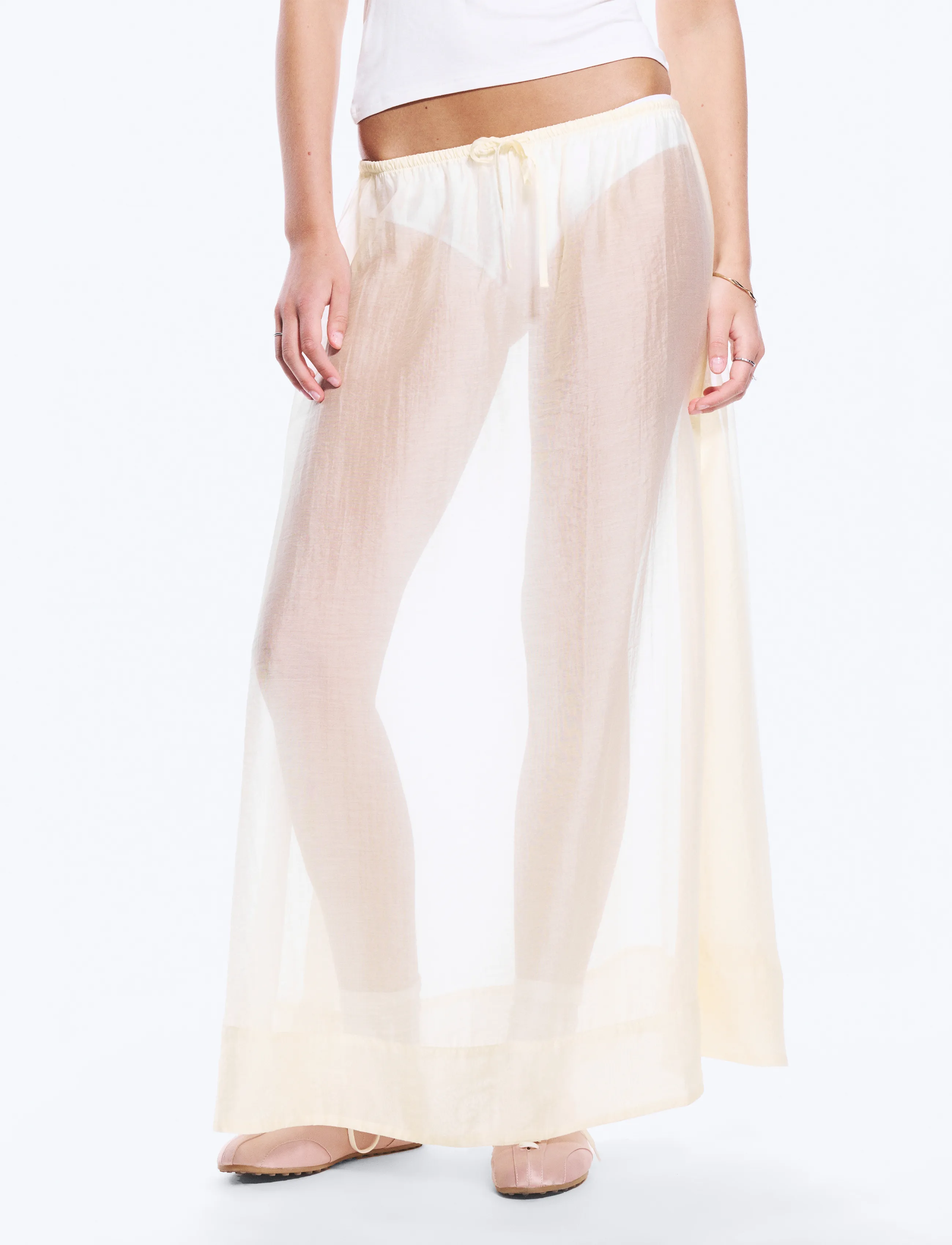 Monki - Maxi skirt - maxi skirts - white dusty light - 3