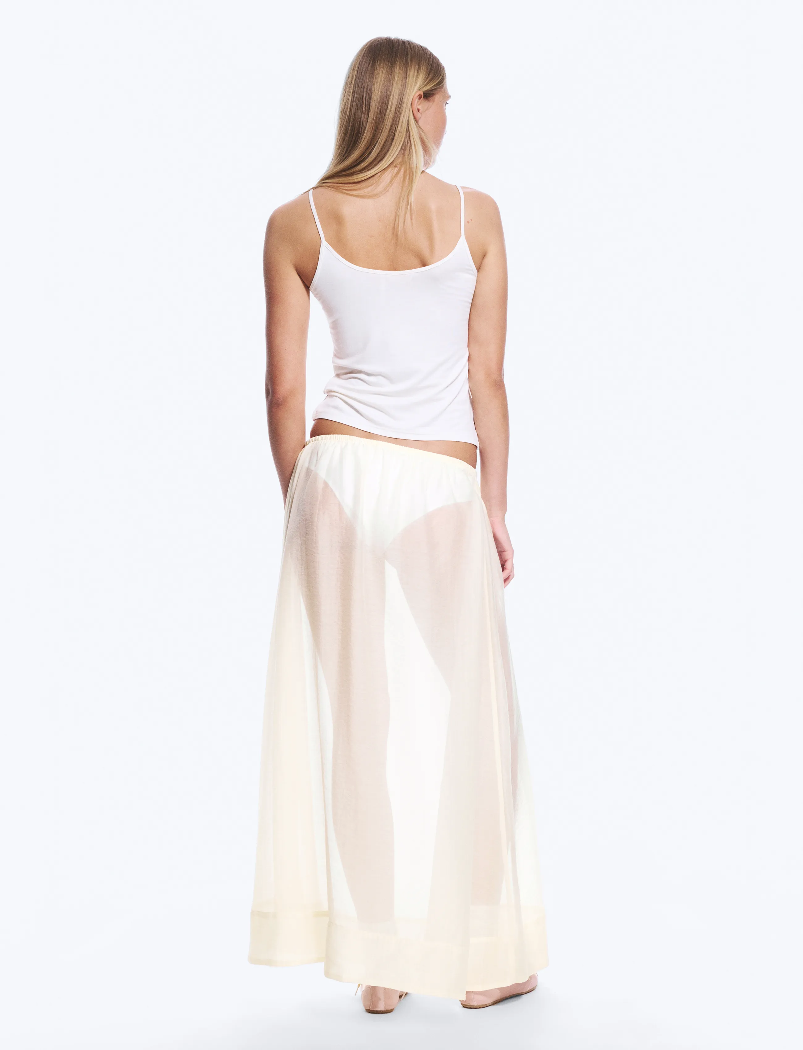 Monki - Maxi skirt - maxi skirts - white dusty light - 5