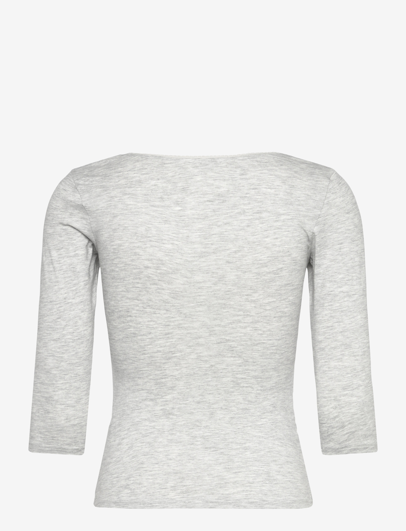 Monki - 3/4 Sleeve Top - long-sleeved tops - grey melange dusty light - 1