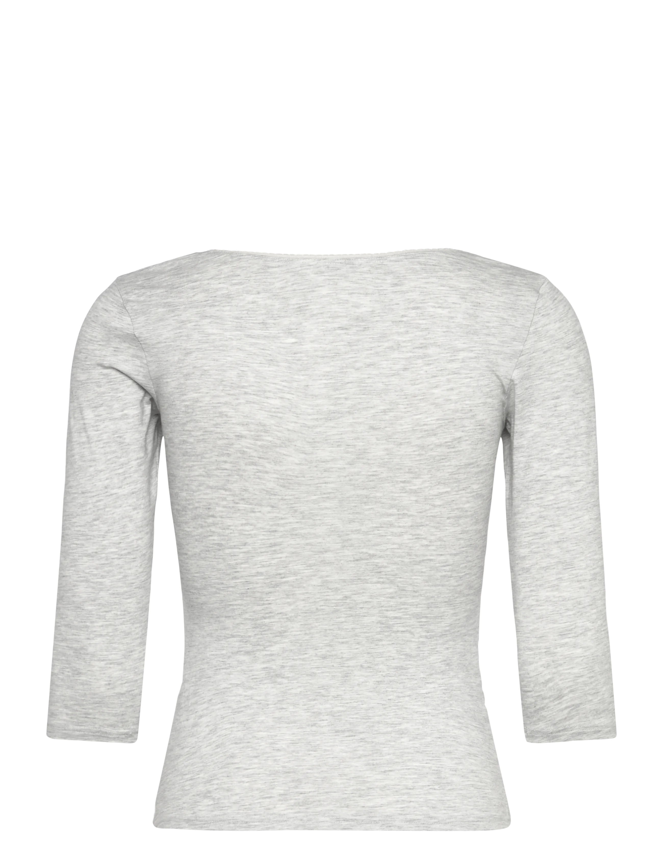 Monki - 3/4 Sleeve Top - langærmede toppe - grey melange dusty light - 1