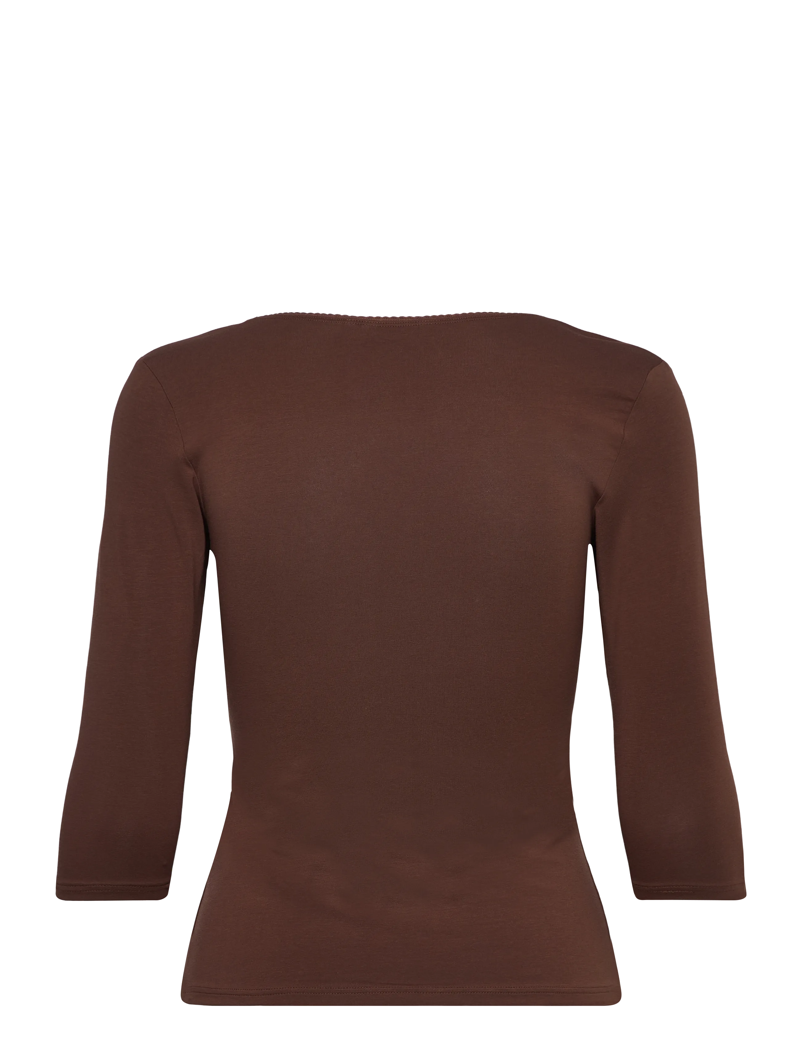 Monki - 3/4 Sleeve Top - pitkähihaiset paidat - brown dark - 1
