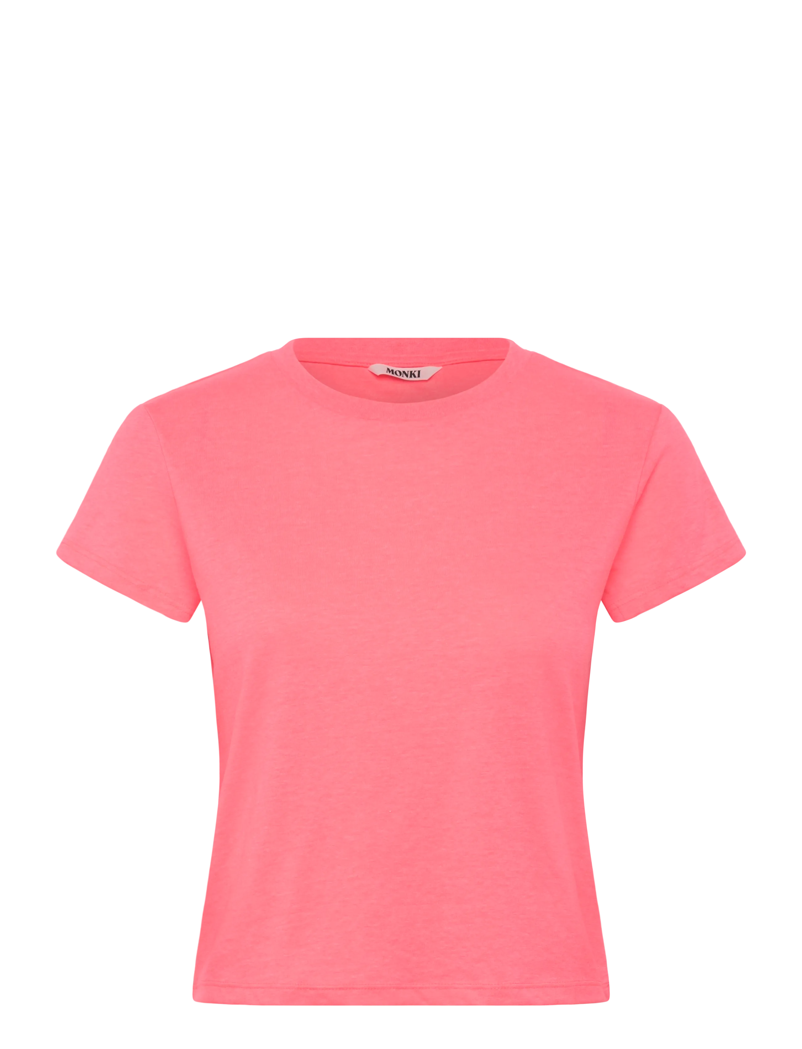 Monki Regular Fit Mini T-shirt - T-Shirts & Tops - PINK BRIGHT / pink/rose