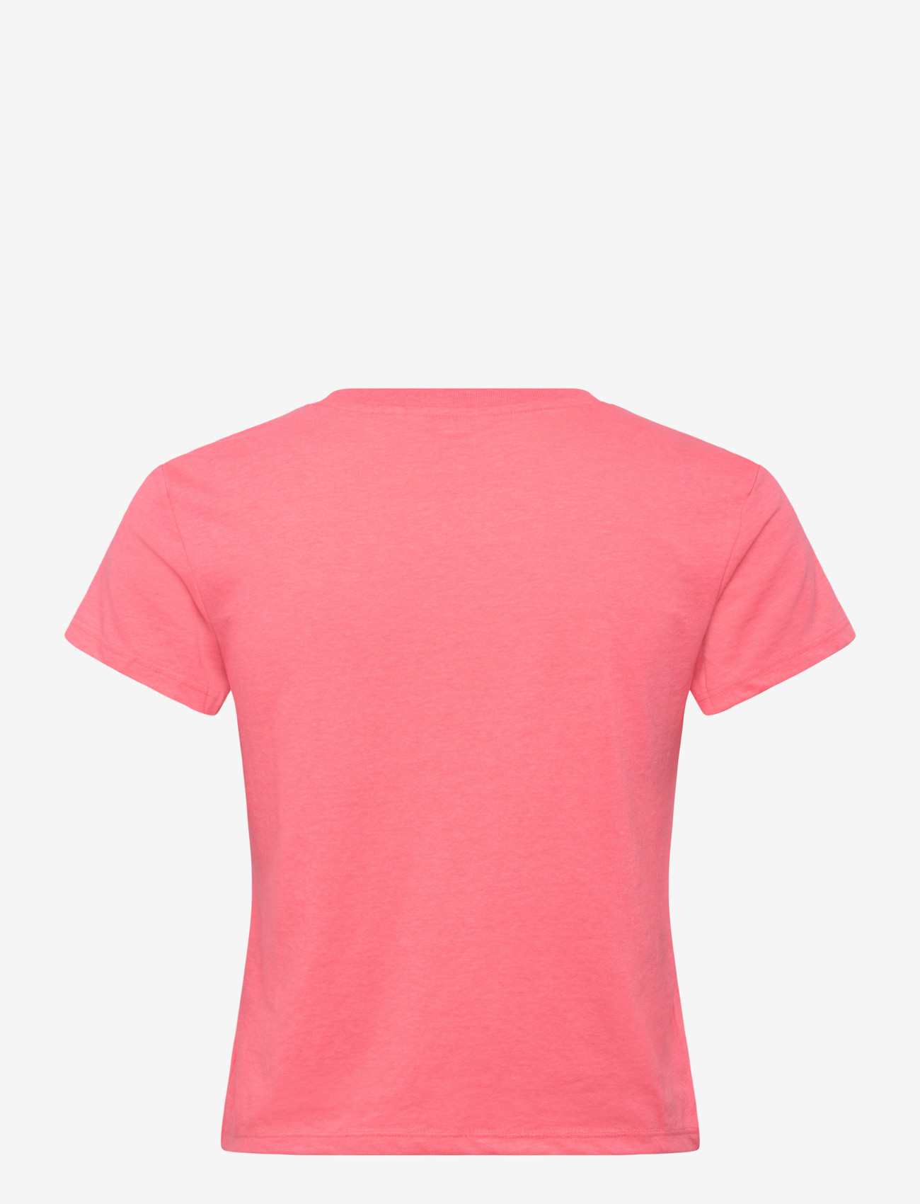 Monki - Regular Fit Mini T-shirt - crop tops - pink bright - 1