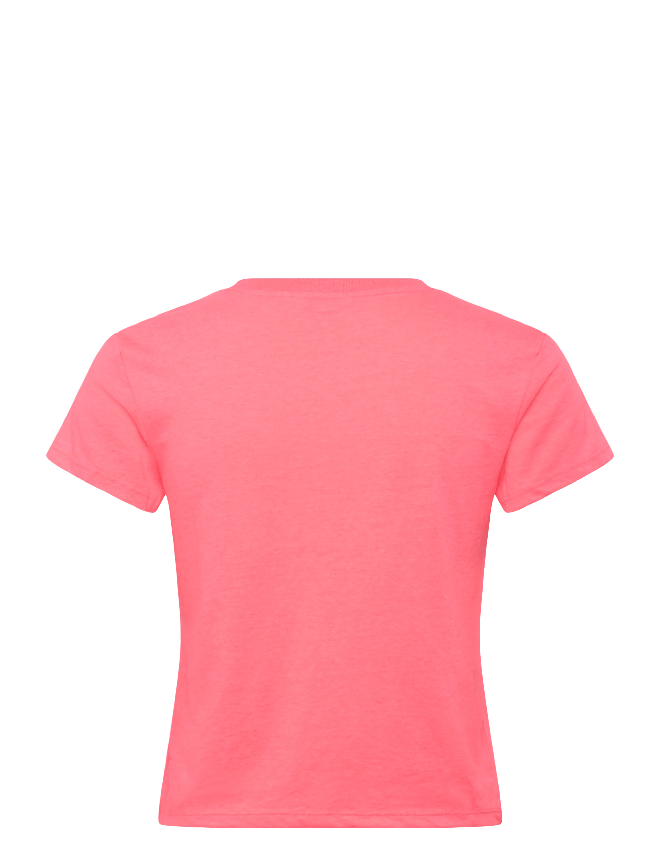Monki - Regular Fit Mini T-shirt - crop tops - pink bright - 1