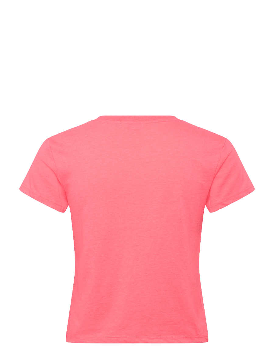 Monki - Regular Fit Mini T-shirt - crop tops - pink bright - 1