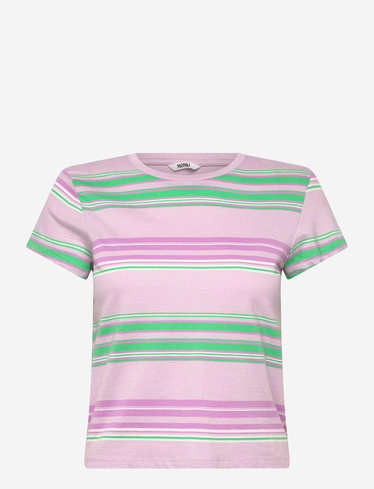 Monki - Regular Fit Mini T-shirt - t-shirts - pink dusty light - 0