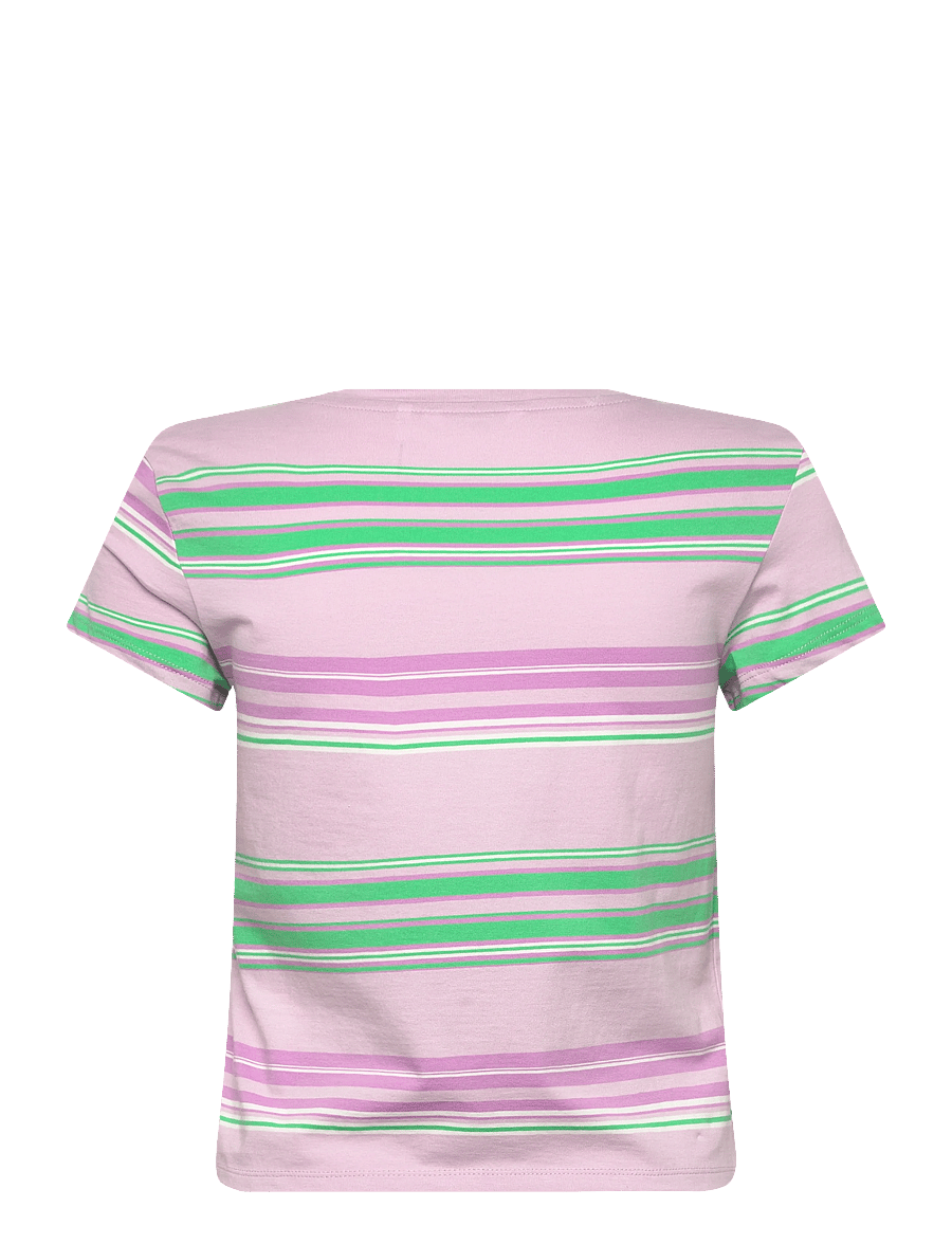 Monki - Regular Fit Mini T-shirt - crop tops - pink dusty light - 1