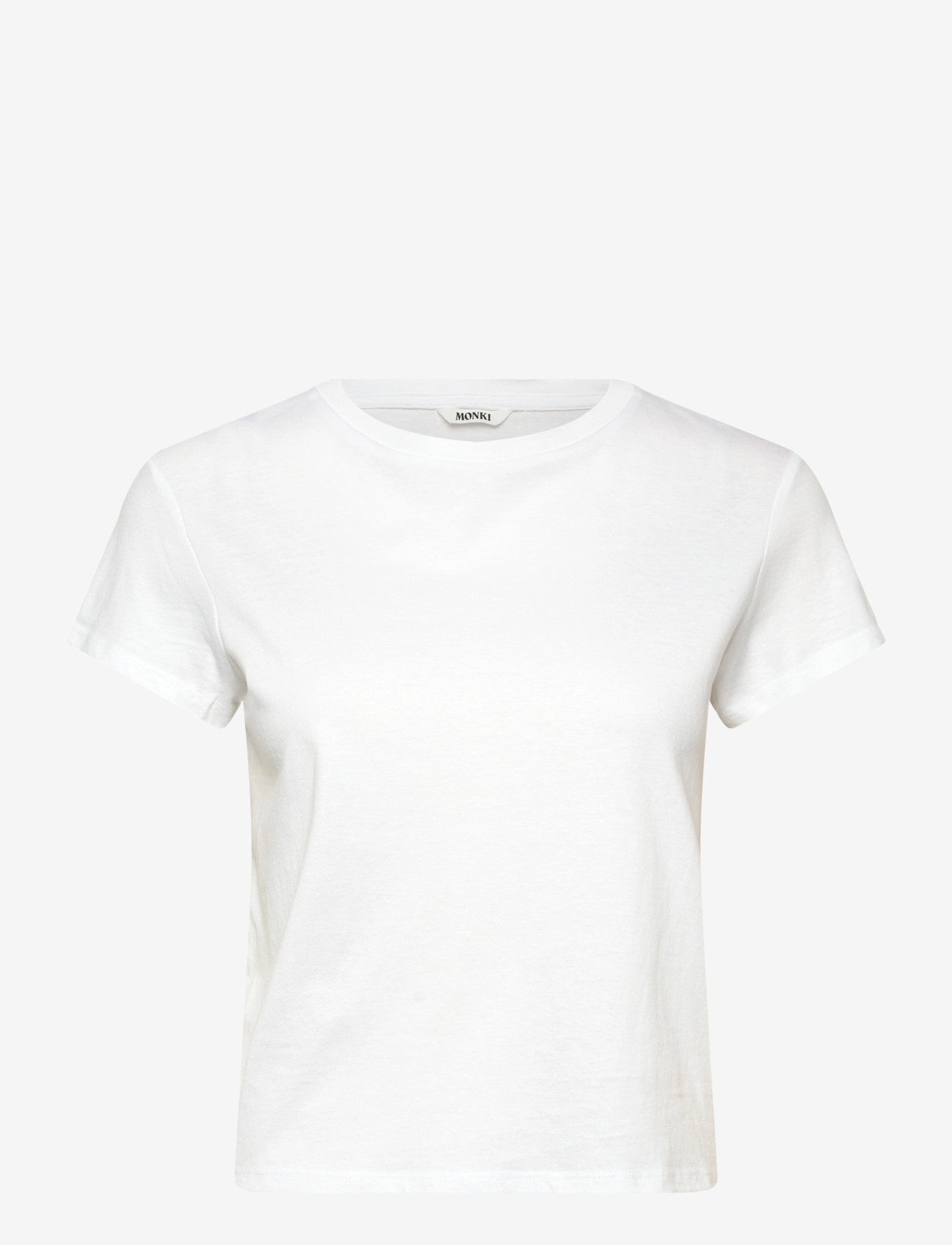 Monki - Regular Fit Mini T-shirt - crop tops - white light - 0