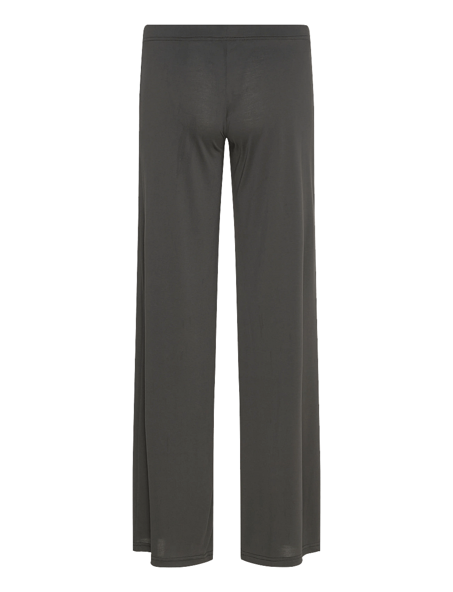 Monki - Soft Low Rise Loose Wide Leg Trousers - wide leg trousers - black dark - 1