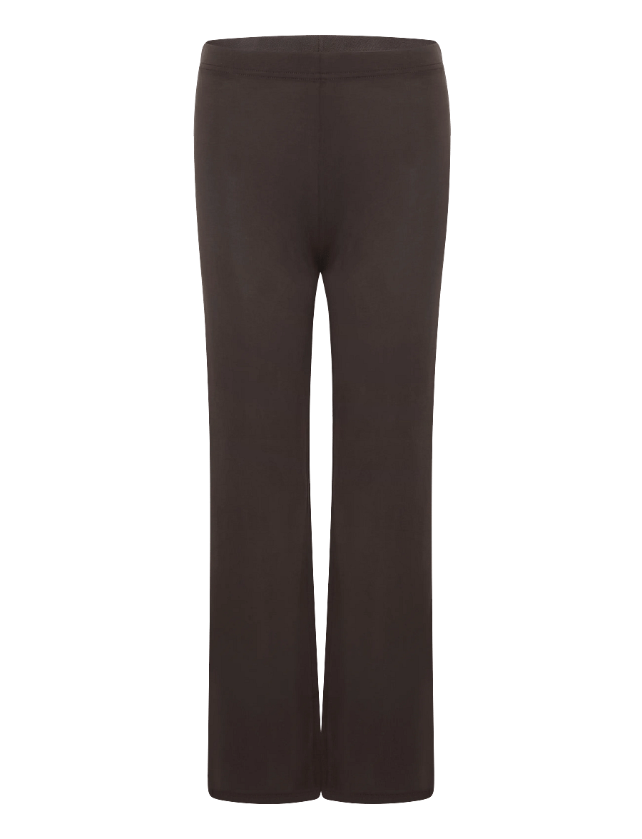 Monki - Soft Low Rise Loose Wide Leg Trousers - hosen mit weitem bein - brown dark - 0