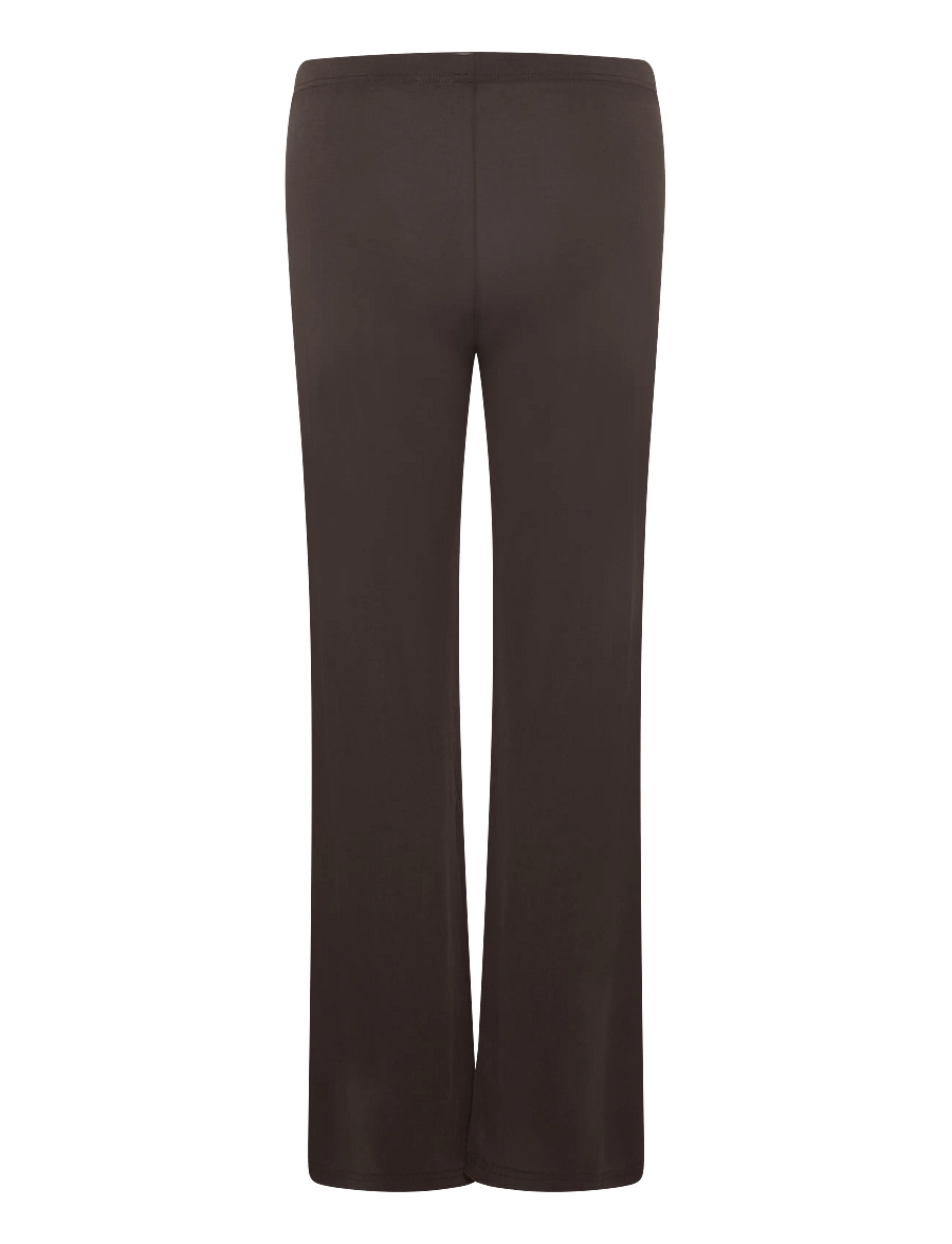 Monki - Soft Low Rise Loose Wide Leg Trousers - hosen mit weitem bein - brown dark - 1