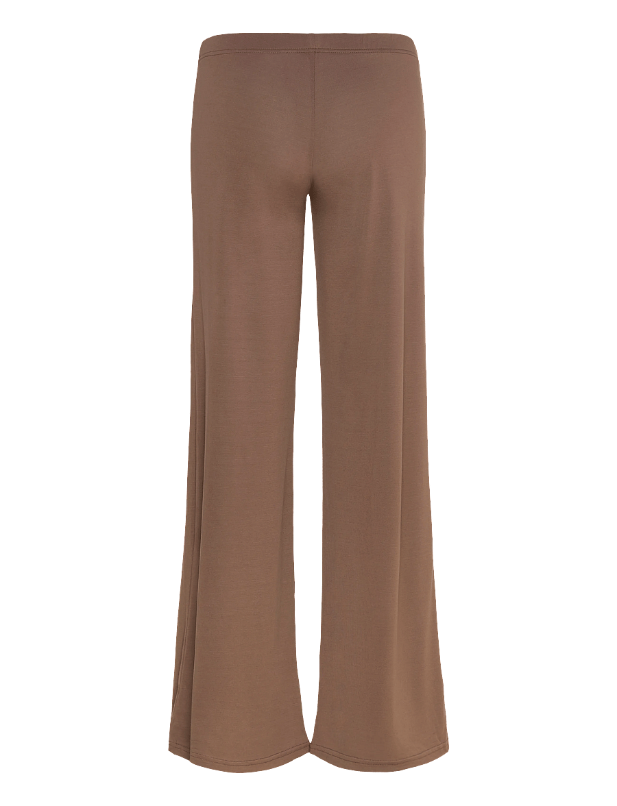 Monki - Soft Low Rise Loose Wide Leg Trousers - bukser med brede ben - mole dark - 1