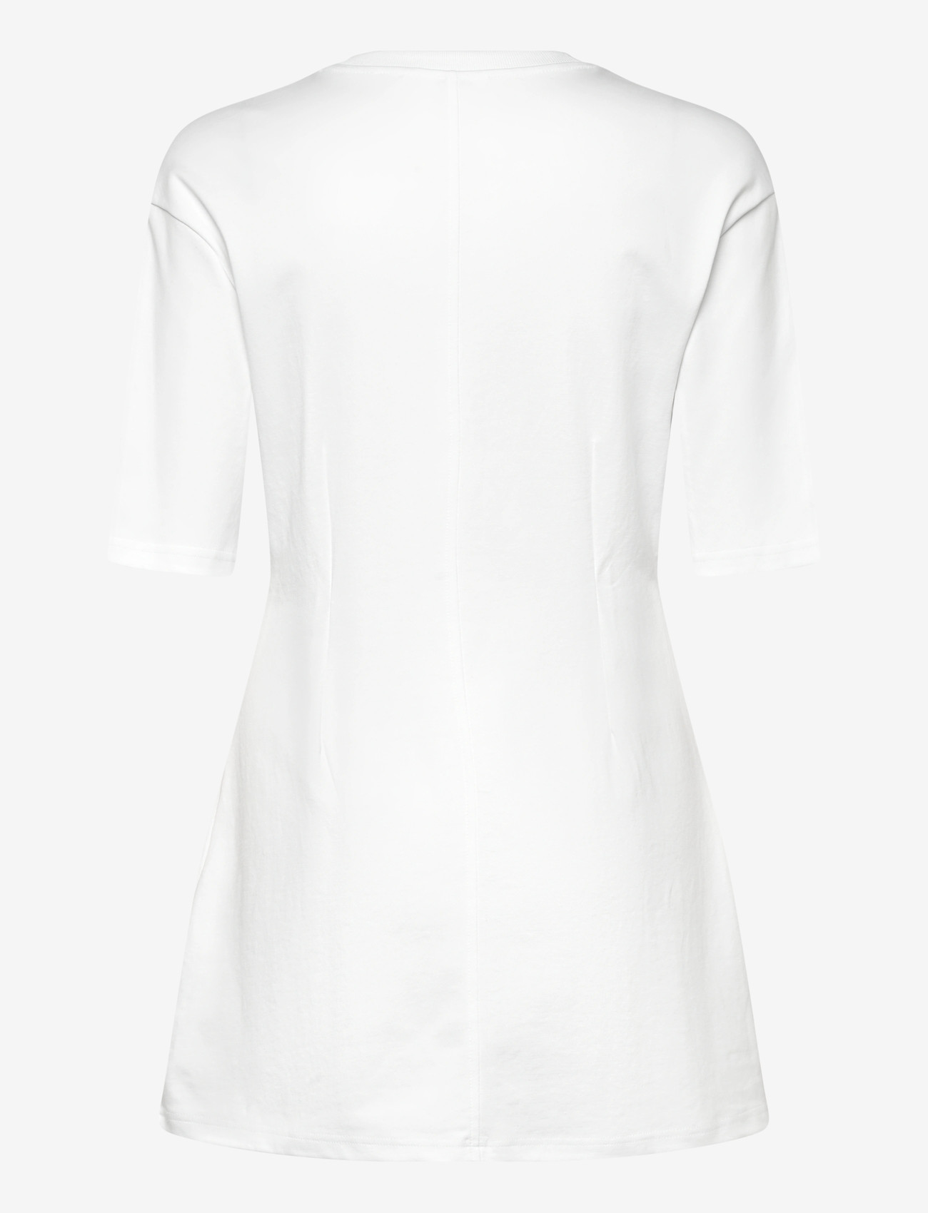 Monki - Short-Sleeved Cotton Mini Dress - t-shirtkjoler - white light - 1
