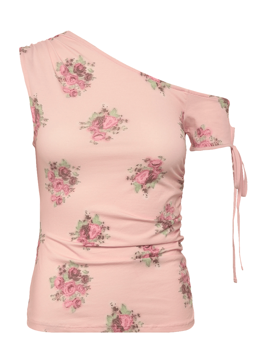 Monki - Offshoulder Top - tanktops - pink dusty light - 0