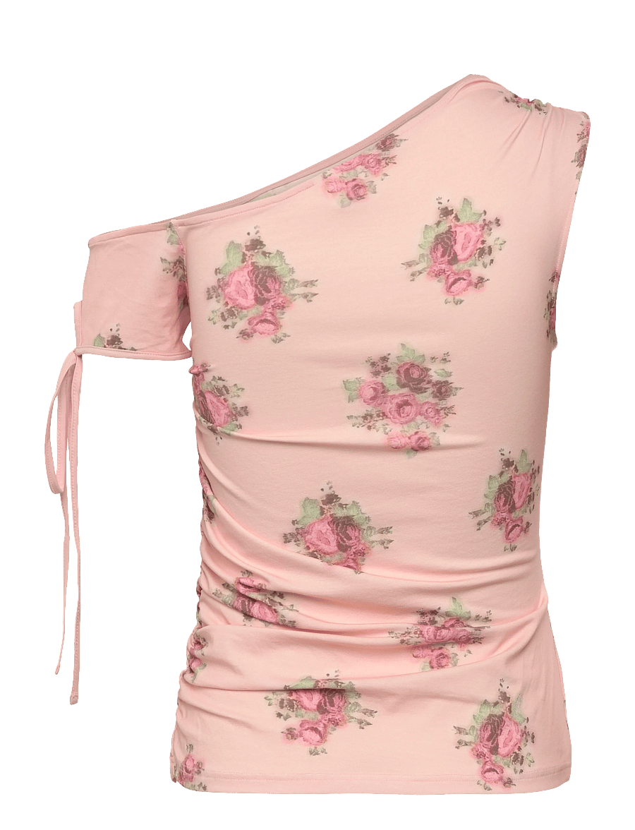 Monki - Offshoulder Top - tanktops - pink dusty light - 1