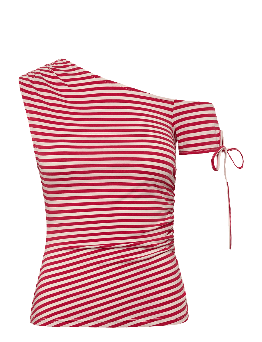 Monki - Offshoulder Top - sleeveless tops - red bright - 0