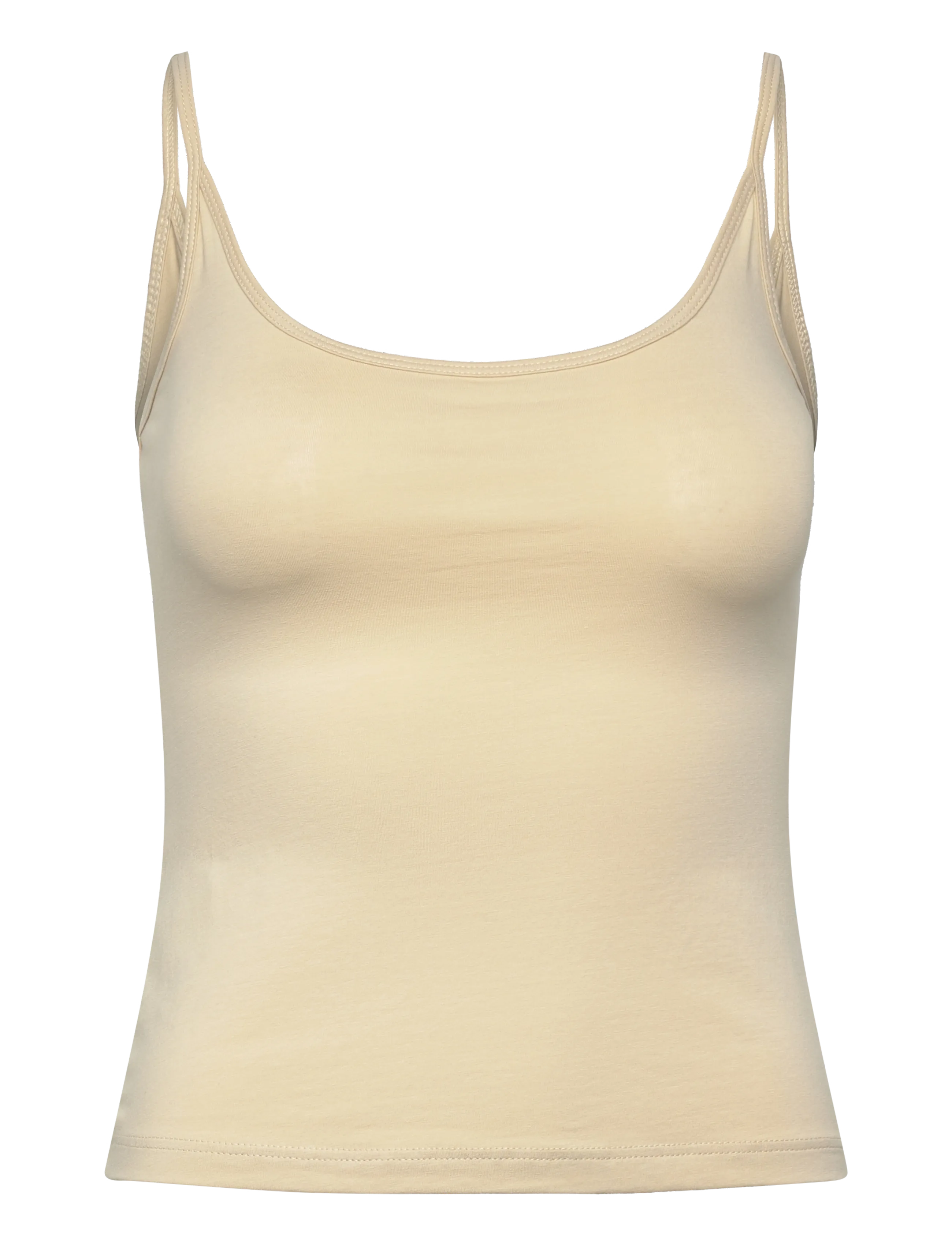 Monki Slim Strap Tank Top - Naujienos - BEIGE DUSTY LIGHT / beige