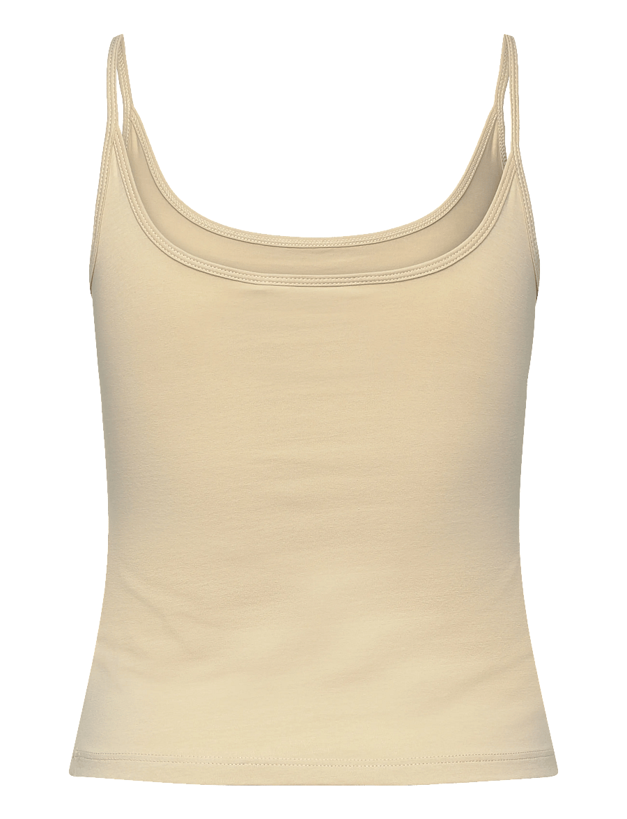 Monki - Slim Strap Tank Top - Ärmellose tops - beige dusty light - 1