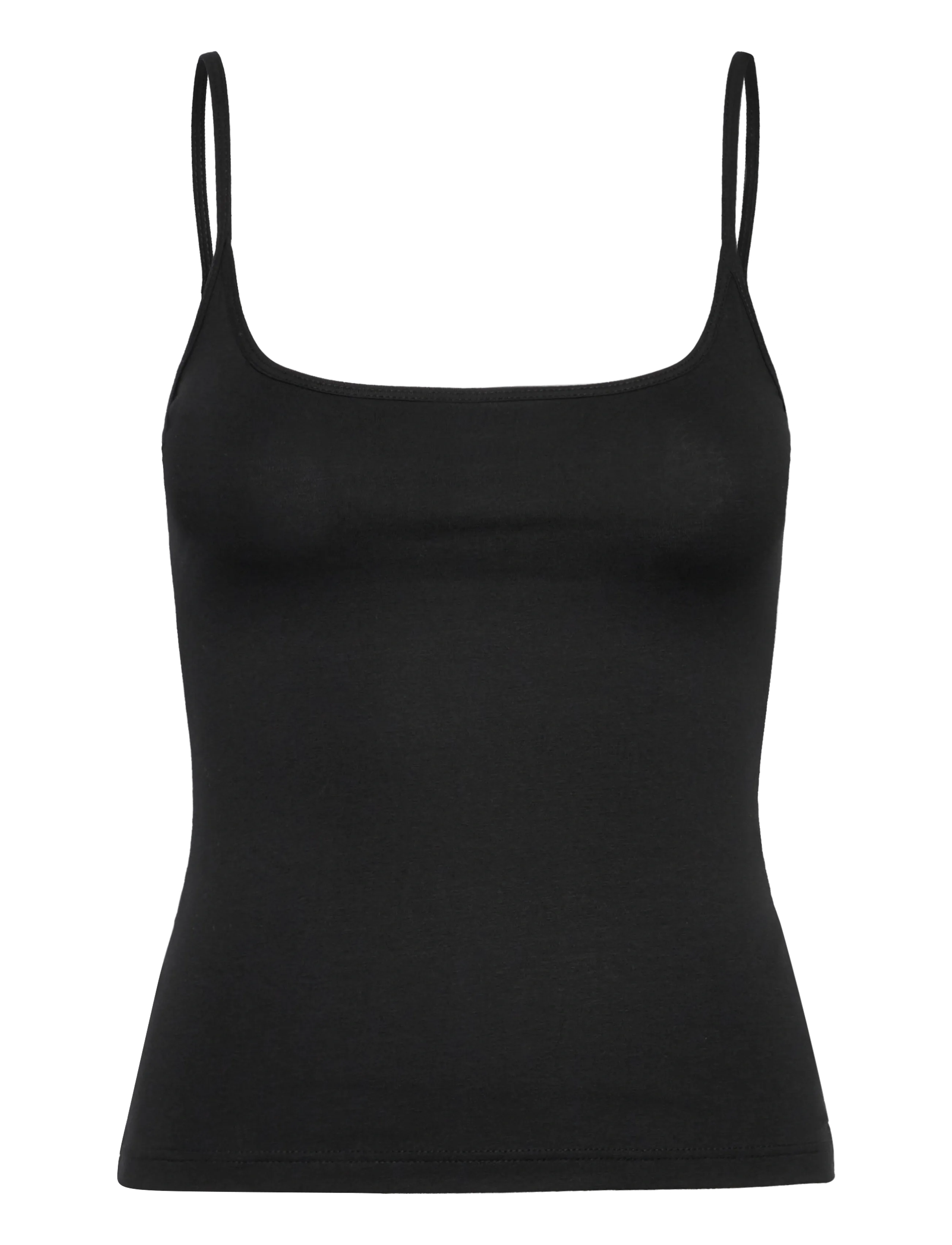 Monki Slim Strap Tank Top - T-shirts & Toppar - BLACK DARK / black