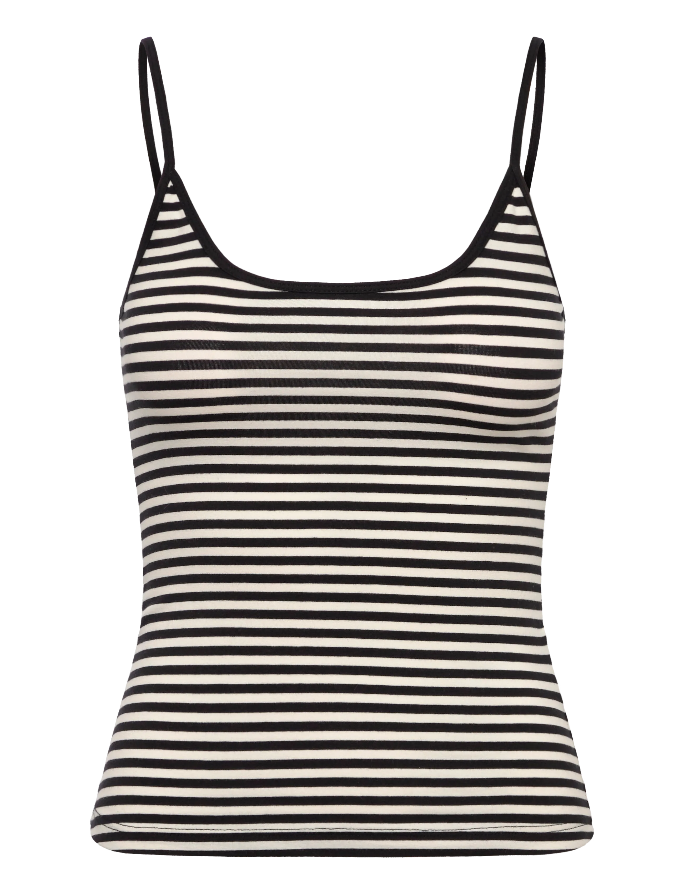 Monki Slim Strap Tank Top - Mouwloze tops - BLACK DARK STRIPE / black