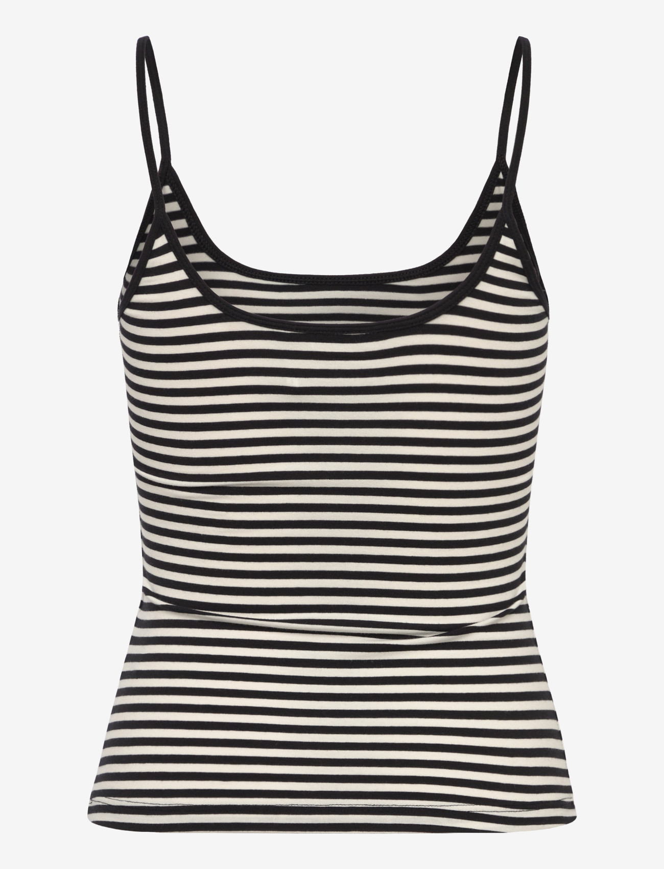 Monki - Slim Strap Tank Top - tanktops - black dark stripe - 1