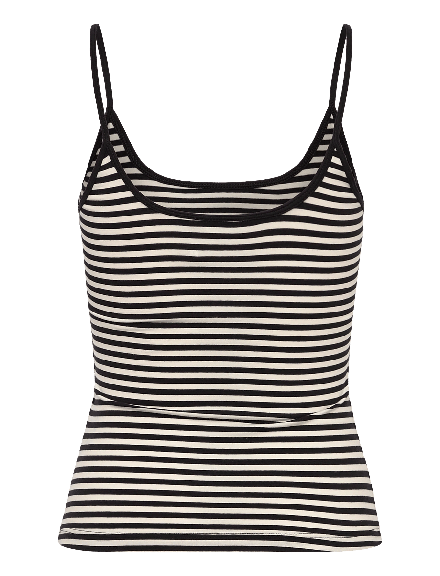 Monki - Slim Strap Tank Top - topid ja varrukateta alussärgid - black dark stripe - 1