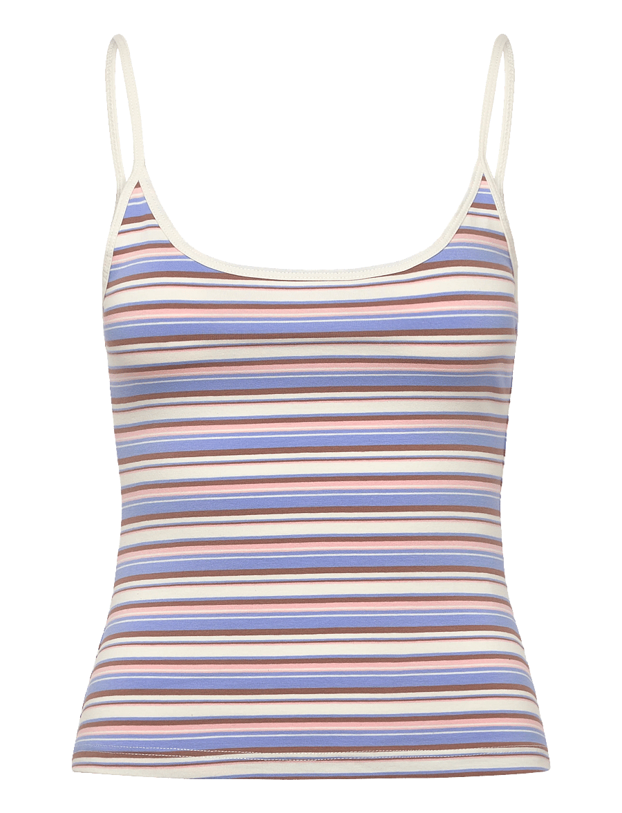 Monki - Slim Strap Tank Top - tanktops - blue medium - 0