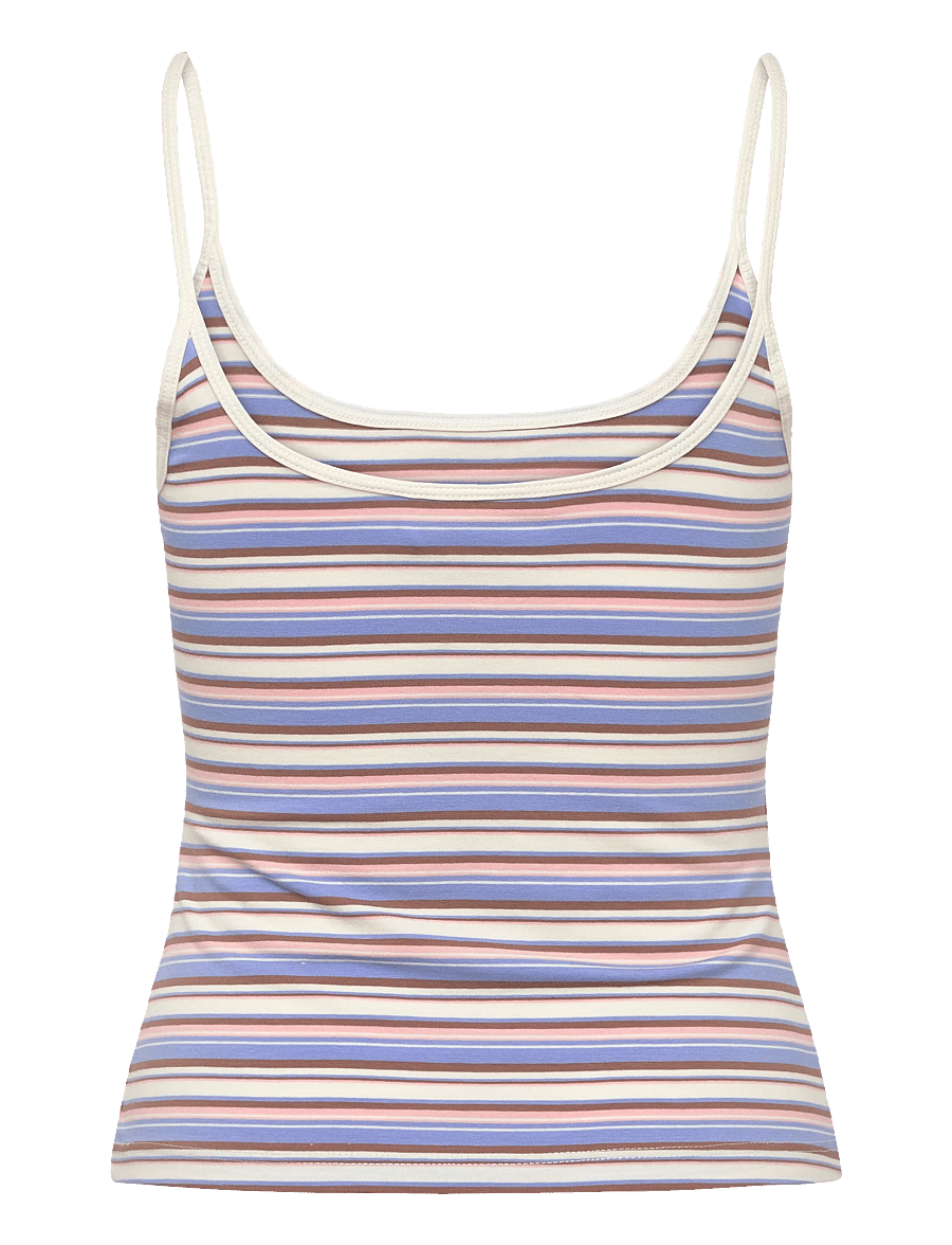 Monki - Slim Strap Tank Top - tanktops - blue medium - 1