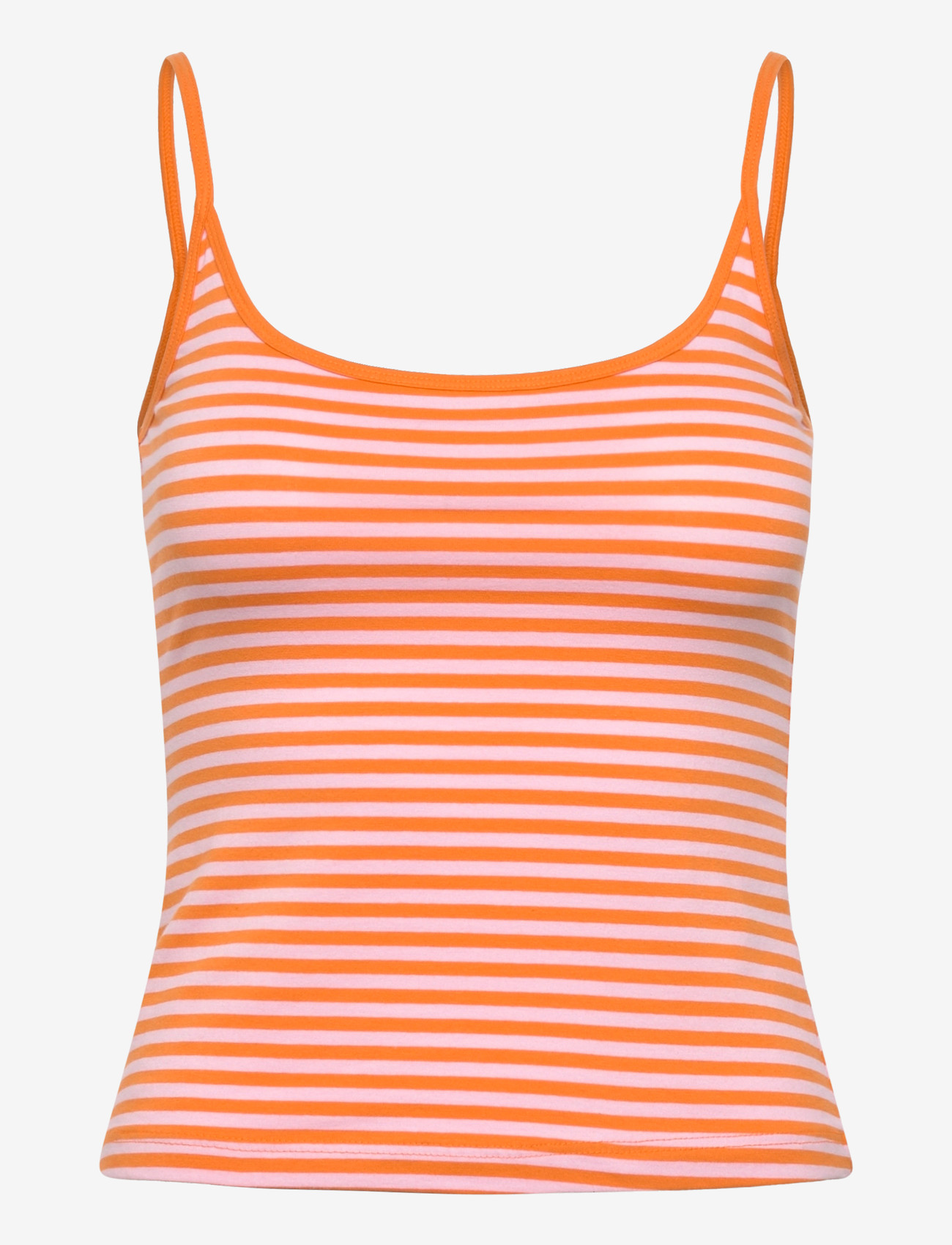 Monki - Slim Strap Tank Top - tanktops - orange medium - 0