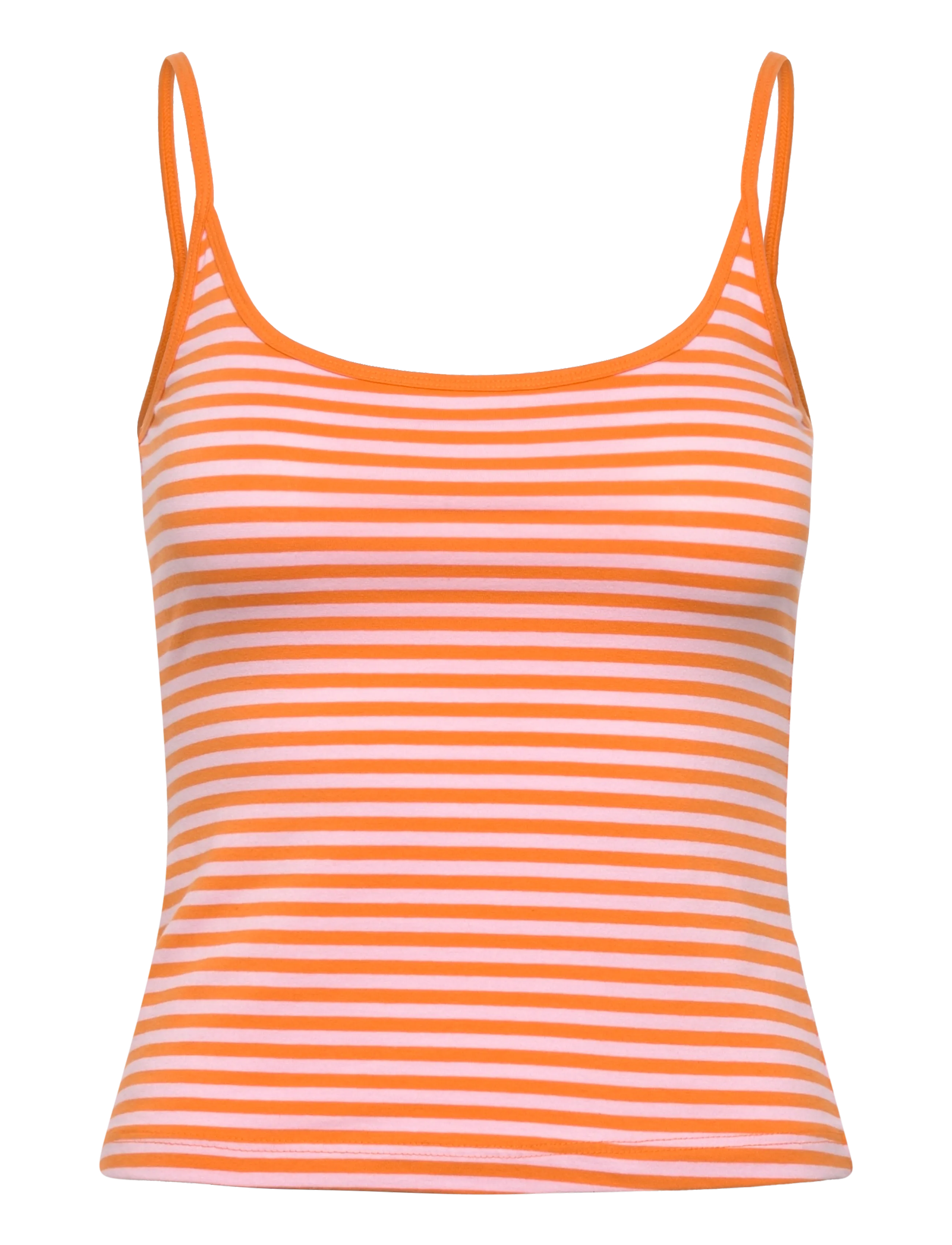 Monki Slim Strap Tank Top - Stuttermabolir og toppar - ORANGE MEDIUM / orange