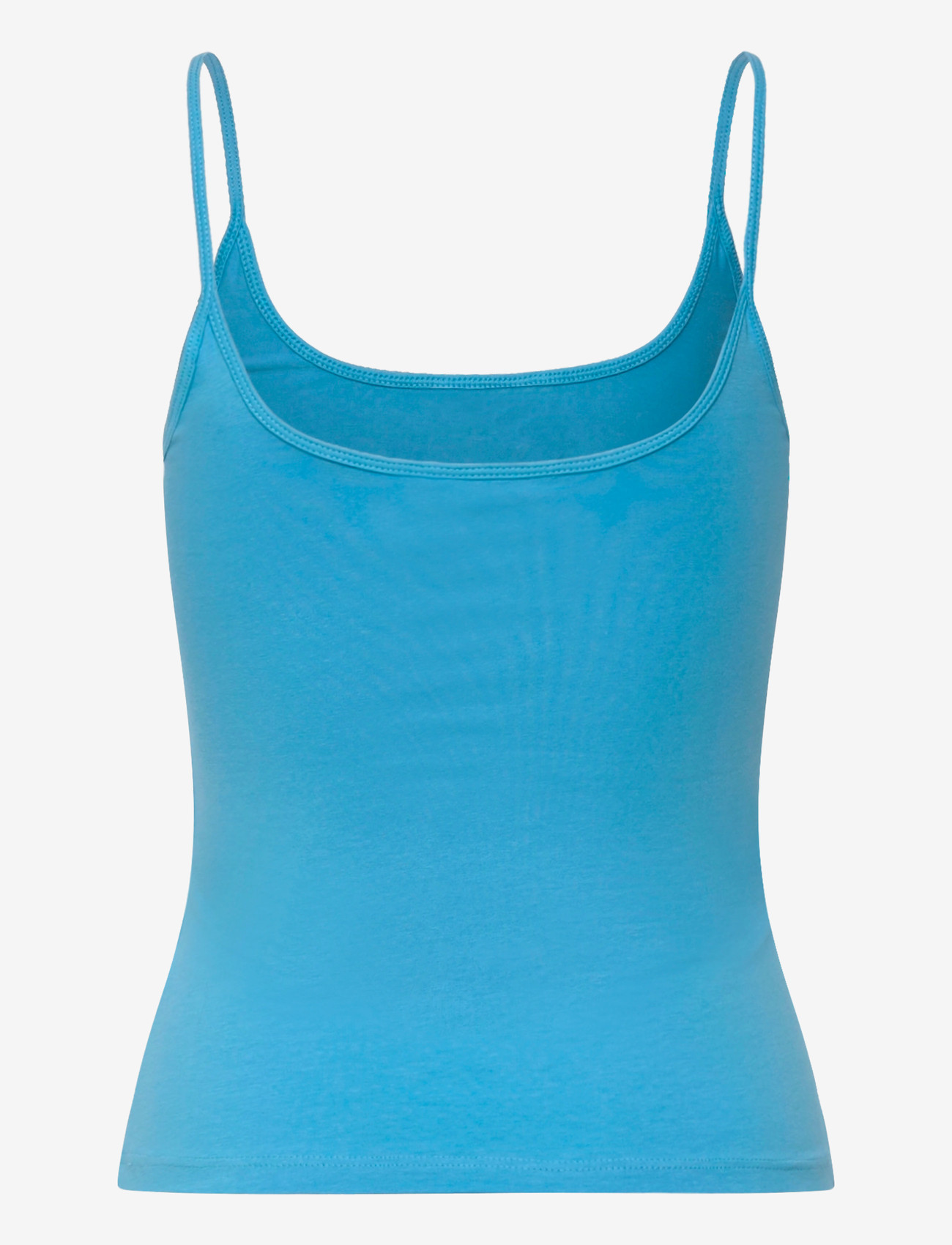 Monki - Slim Strap Tank Top - linnen - turquoise bright - 1