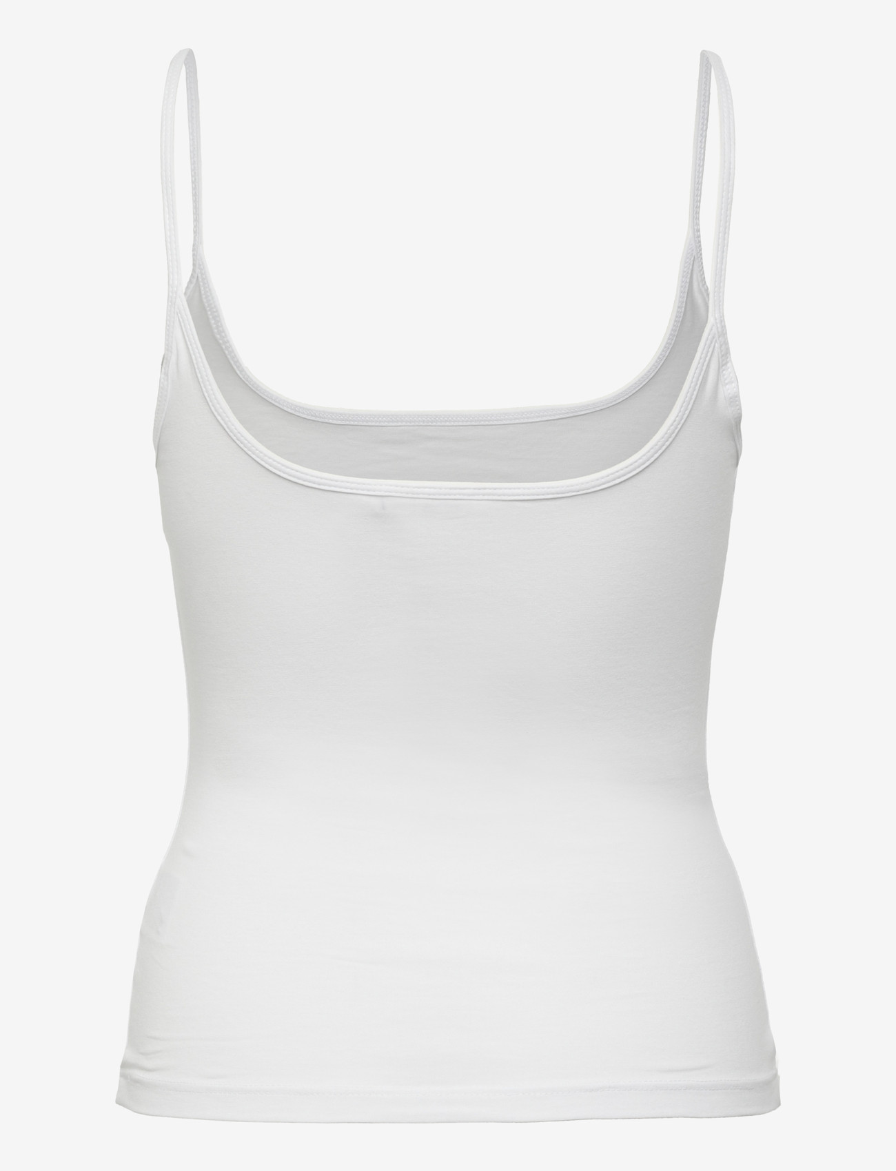 Monki - Slim Strap Tank Top - sleeveless tops - white light - 1