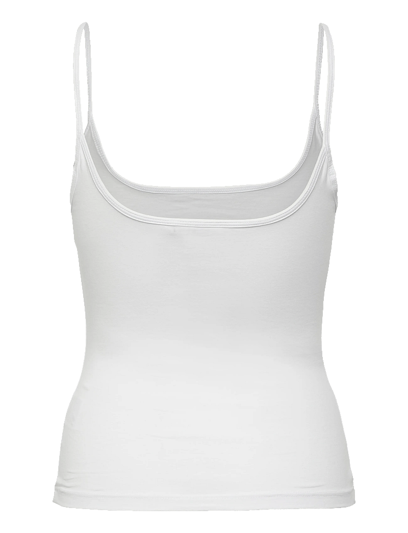 Monki - Slim Strap Tank Top - sleeveless tops - white light - 1
