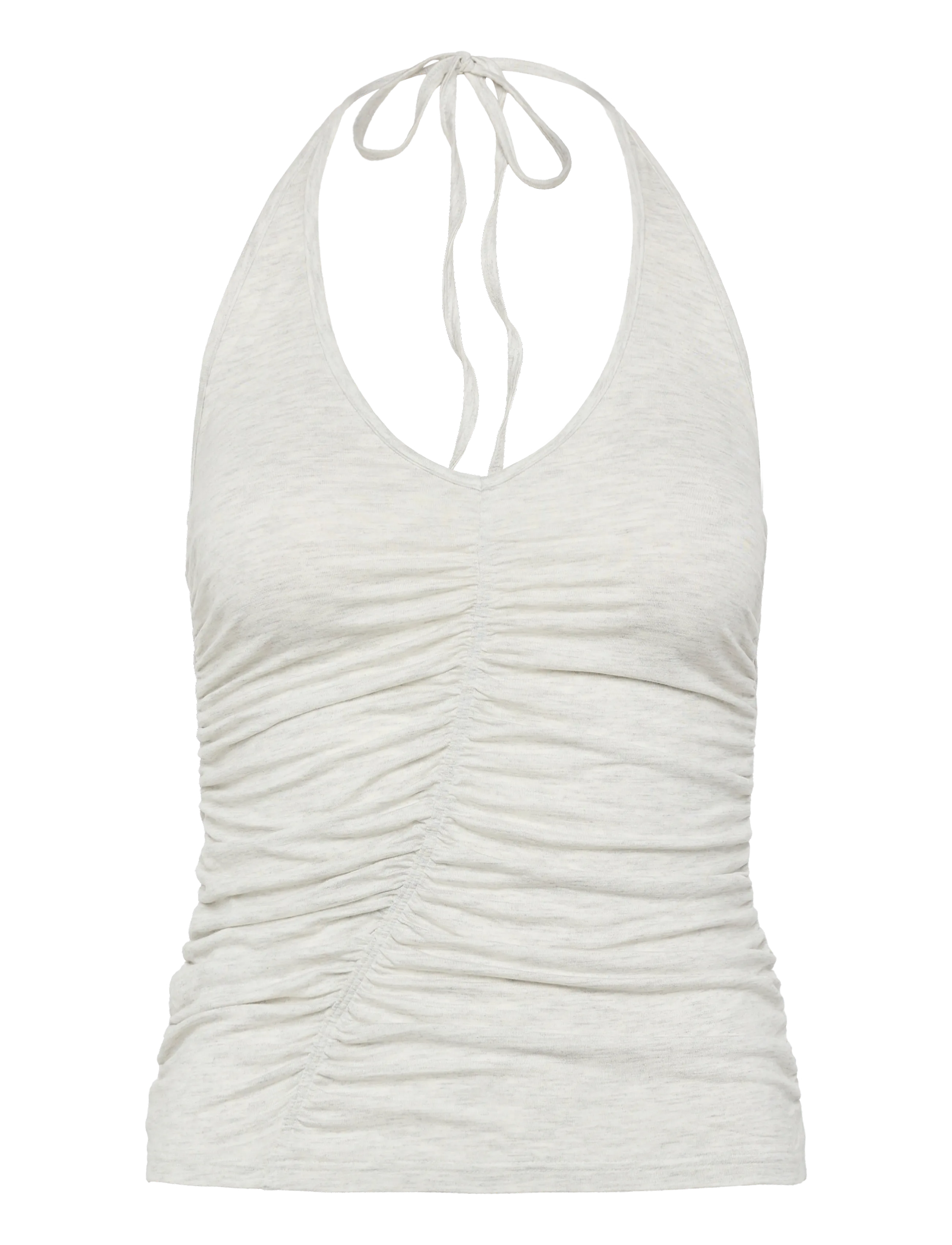 Monki Halterneck Top - Ärmellose Tops - GREY MELANGE DUSTY LIGHT / grey