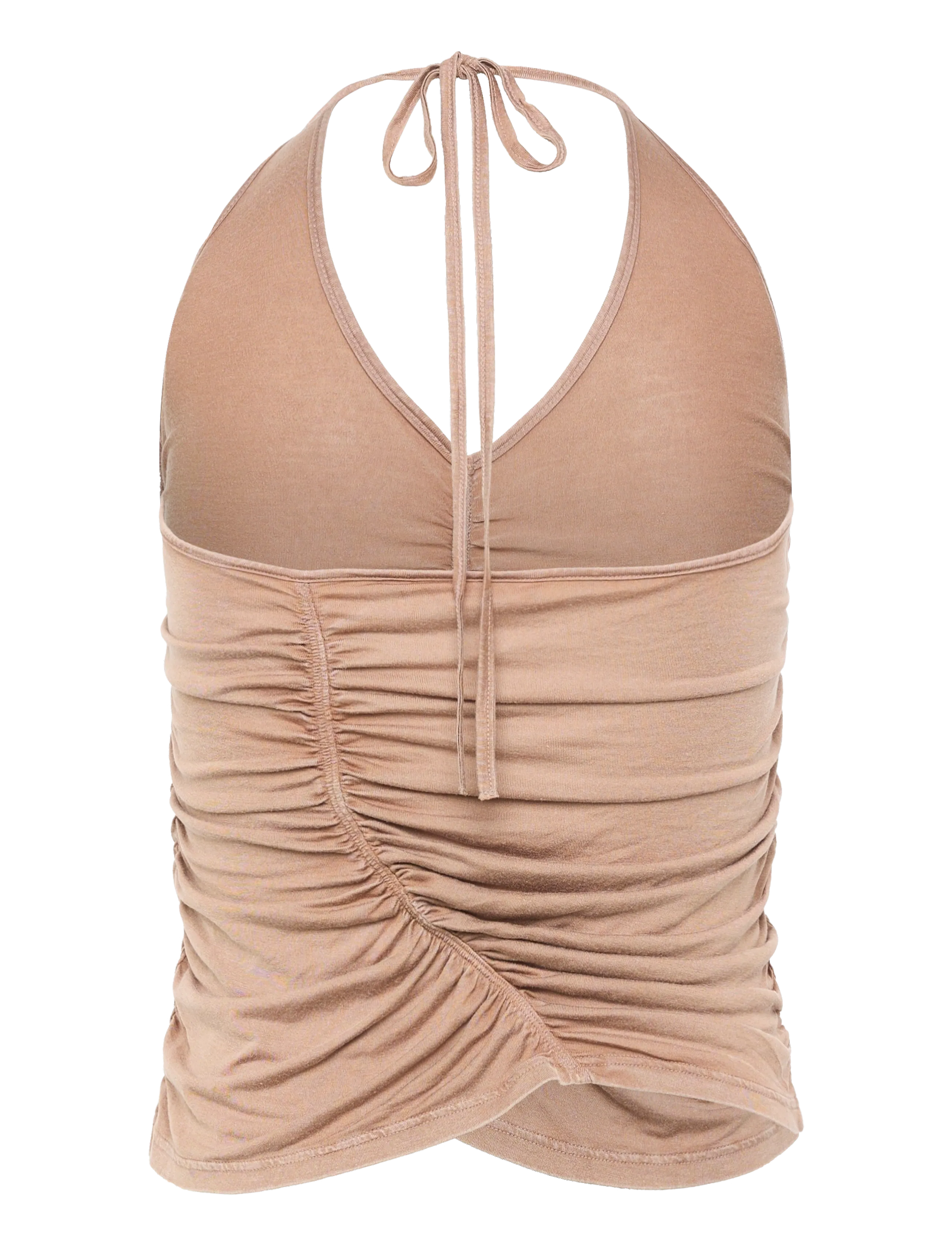 Monki - Halterneck Top - Īsi topi - brown medium dusty - 1