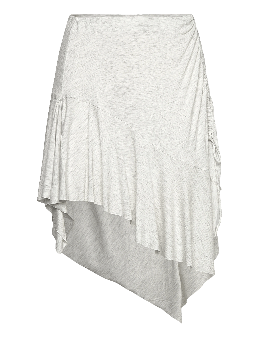 Monki - Asymmetrical Midi Skirt - midi-röcke - grey melange dusty light - 1