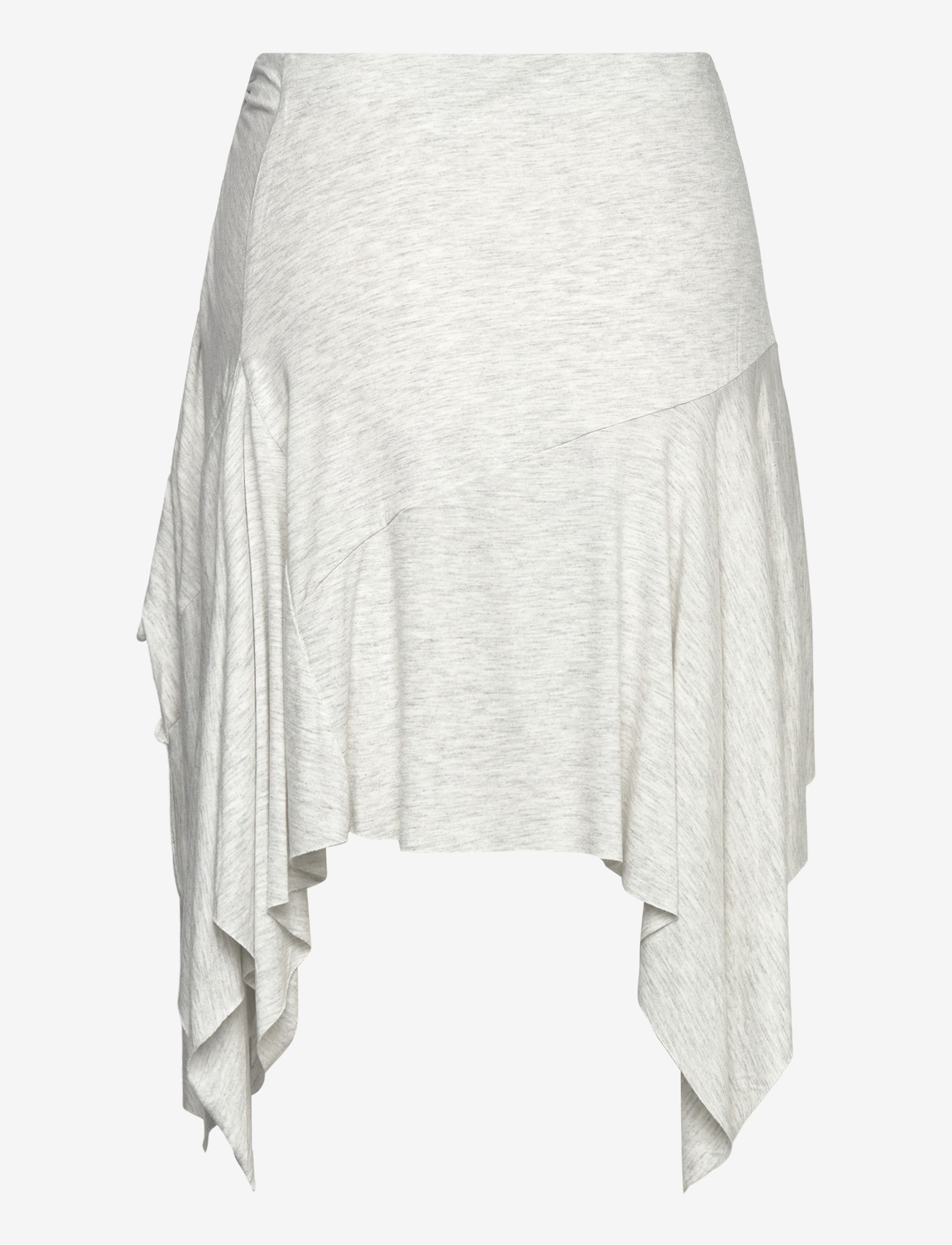 Monki - Asymmetrical Midi Skirt - midi kjolar - grey melange dusty light - 1
