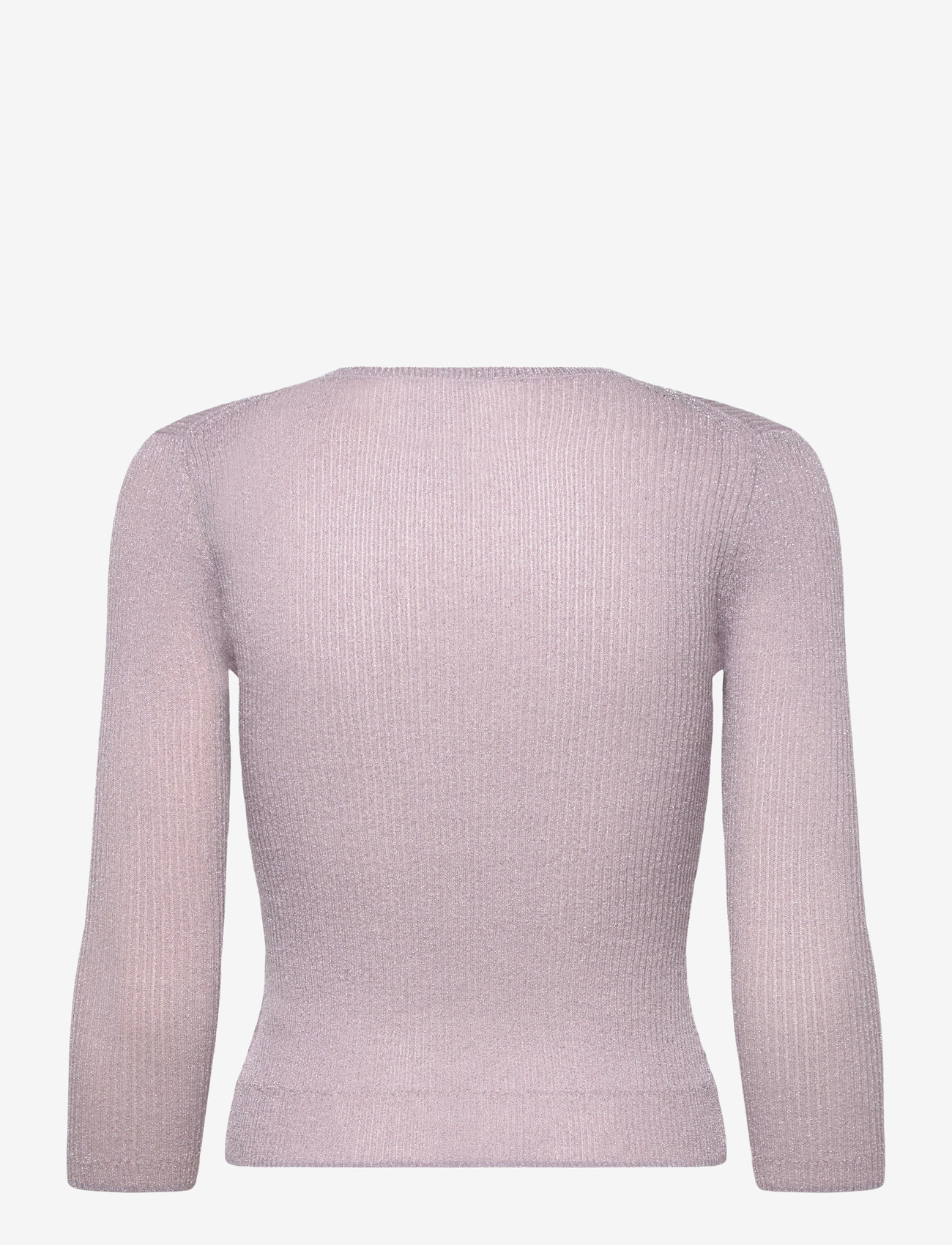 Monki - Slim Knitted V-neck Sweater - striktrøjer - pink dusty light - 1